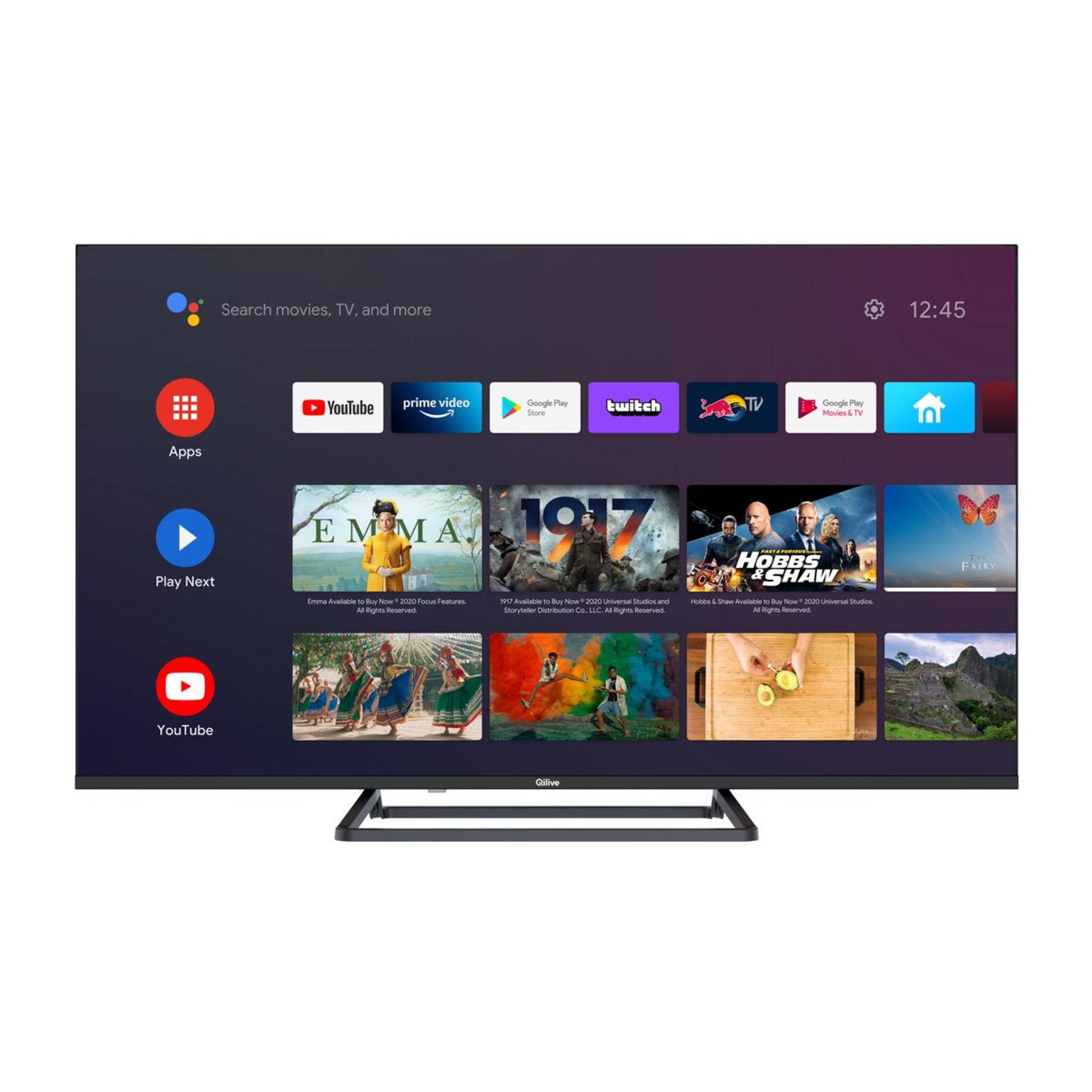 Voir la diapositive 4 : QILIVE Q43UA221B TV DLED Ultra HD 108 cm Android TV