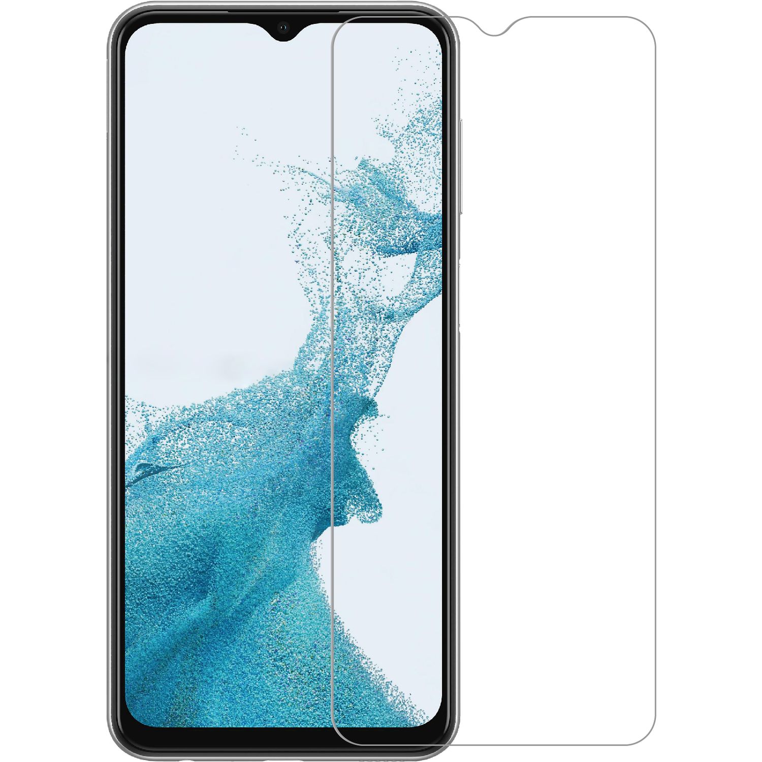 Voir la diapositive 2 : QILIVE Verre trempé pour Samsung Galaxy A23 5G - Transparent