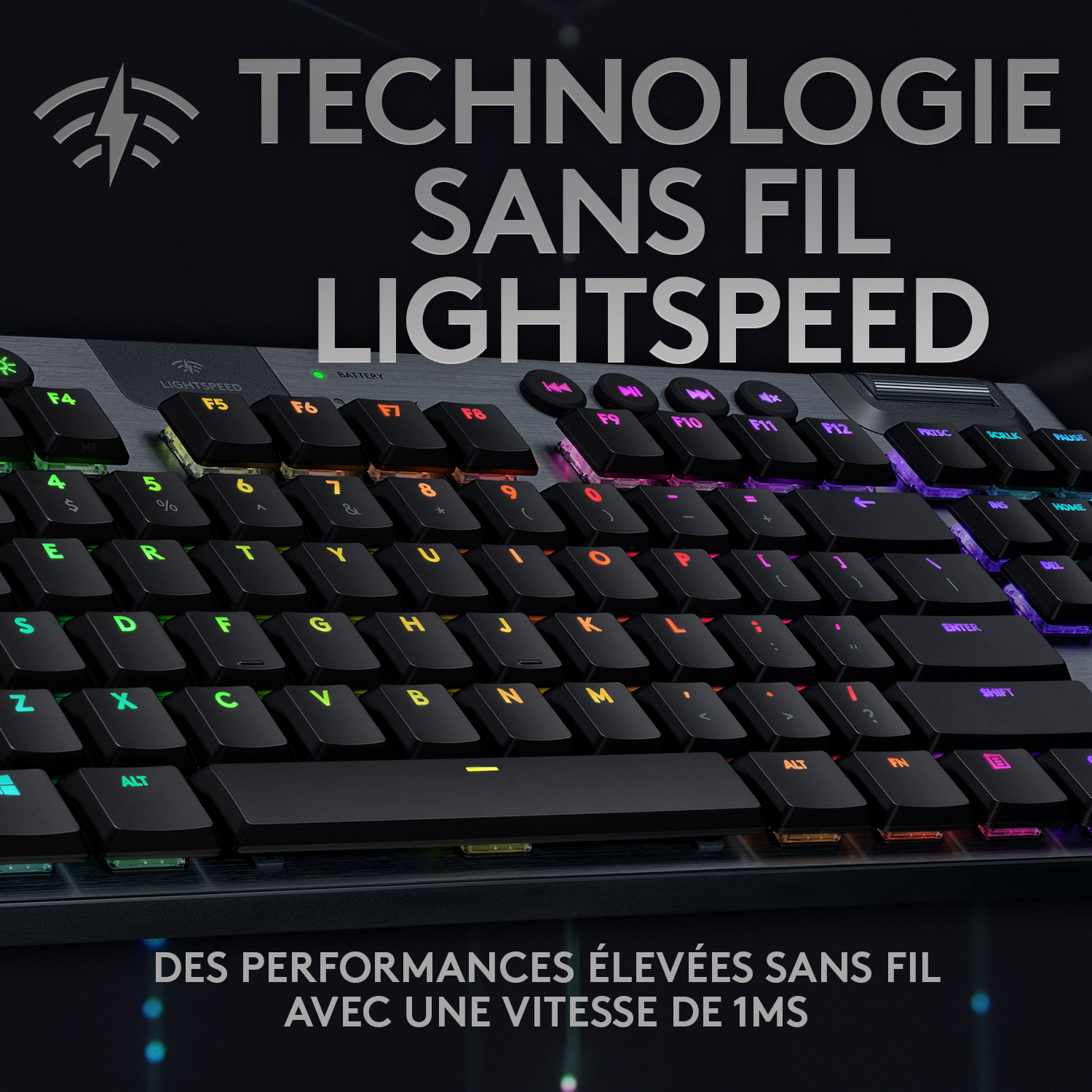 Voir la diapositive 2 : LOGITECH Clavier G915 TKL G SF CLICKY - Noir