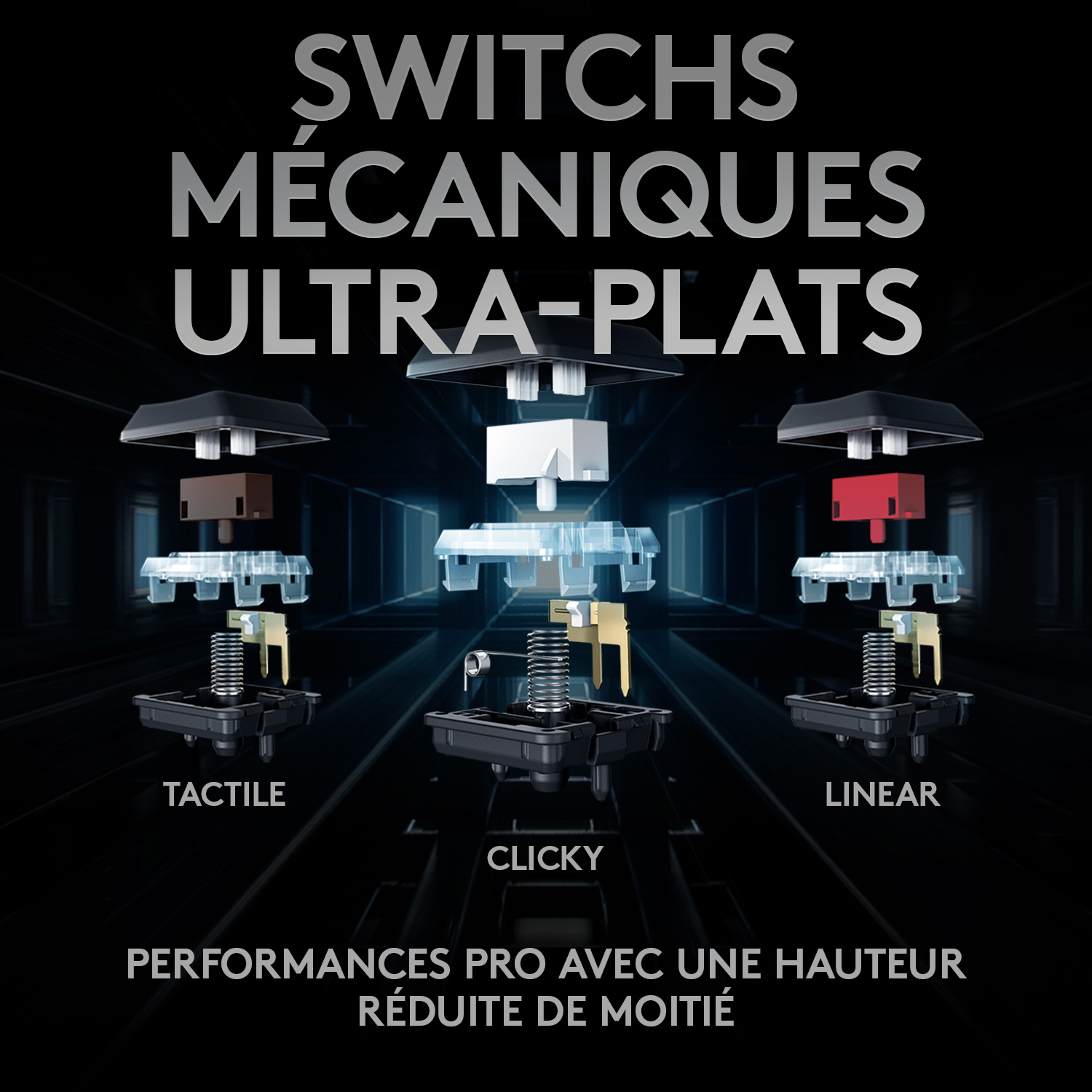 Voir la diapositive 8 : LOGITECH Clavier G915 TKL G SF CLICKY - Noir