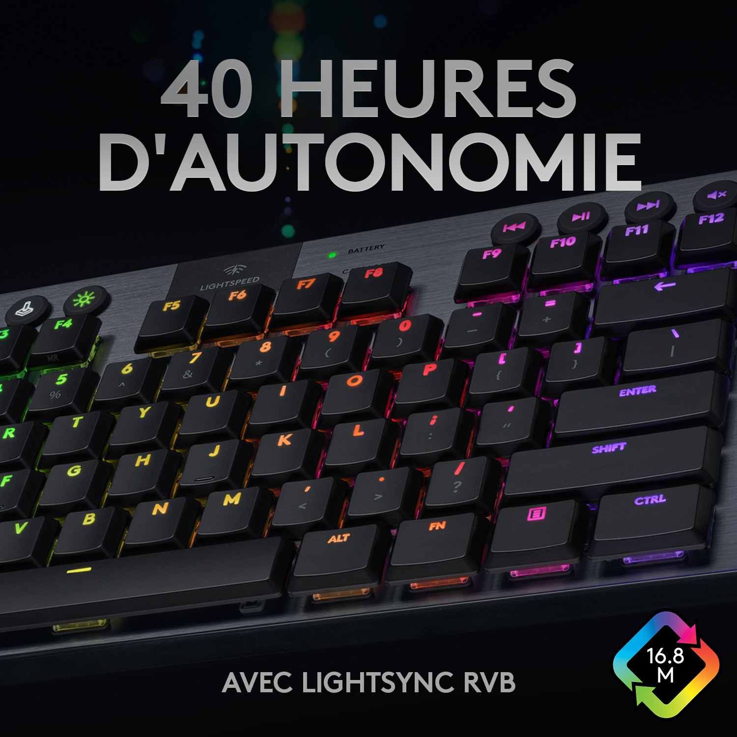 Voir la diapositive 9 : LOGITECH Clavier G915 TKL G SF CLICKY - Noir