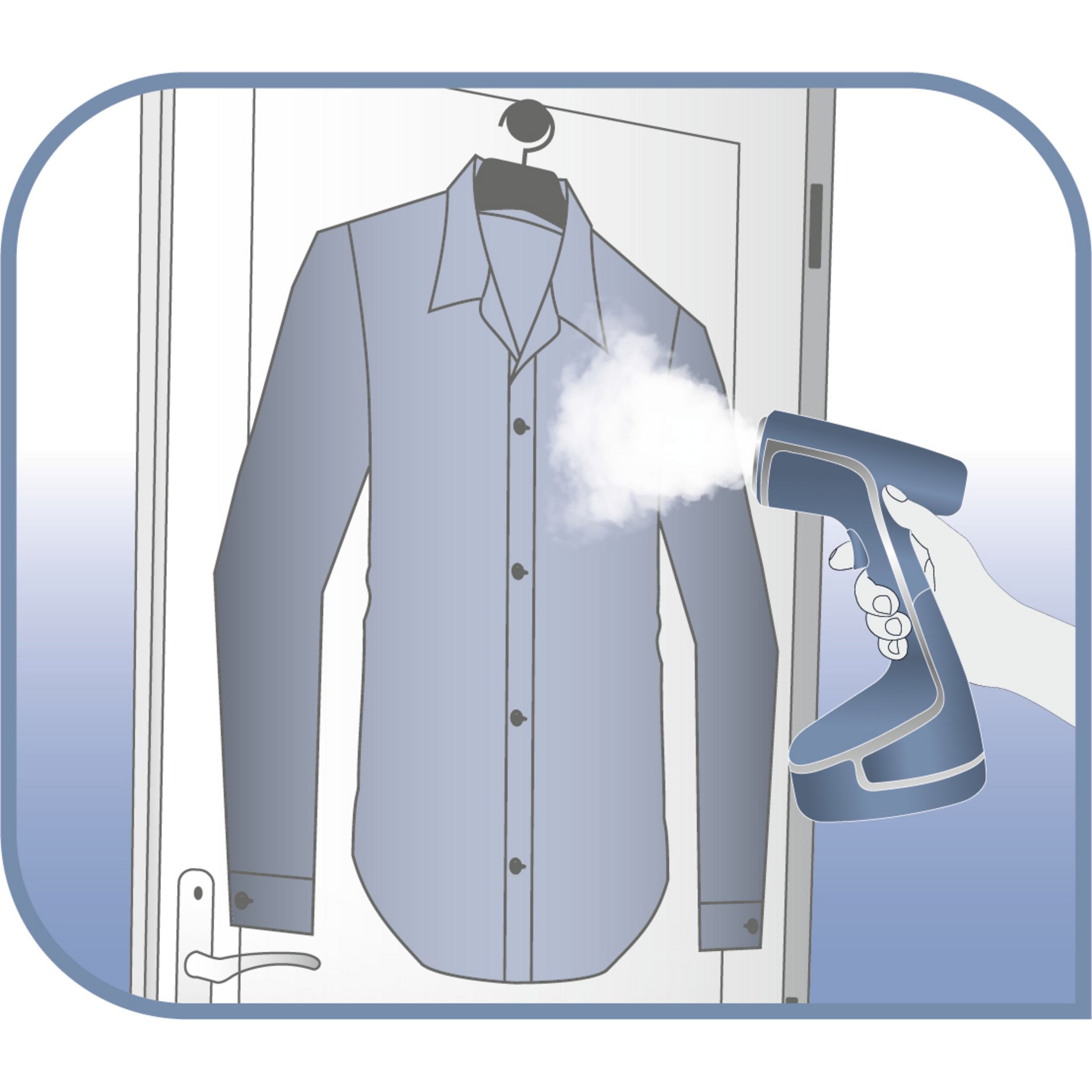 Voir la diapositive 2 : CALOR Défroisseur vertical DR7000C0 - Blanc