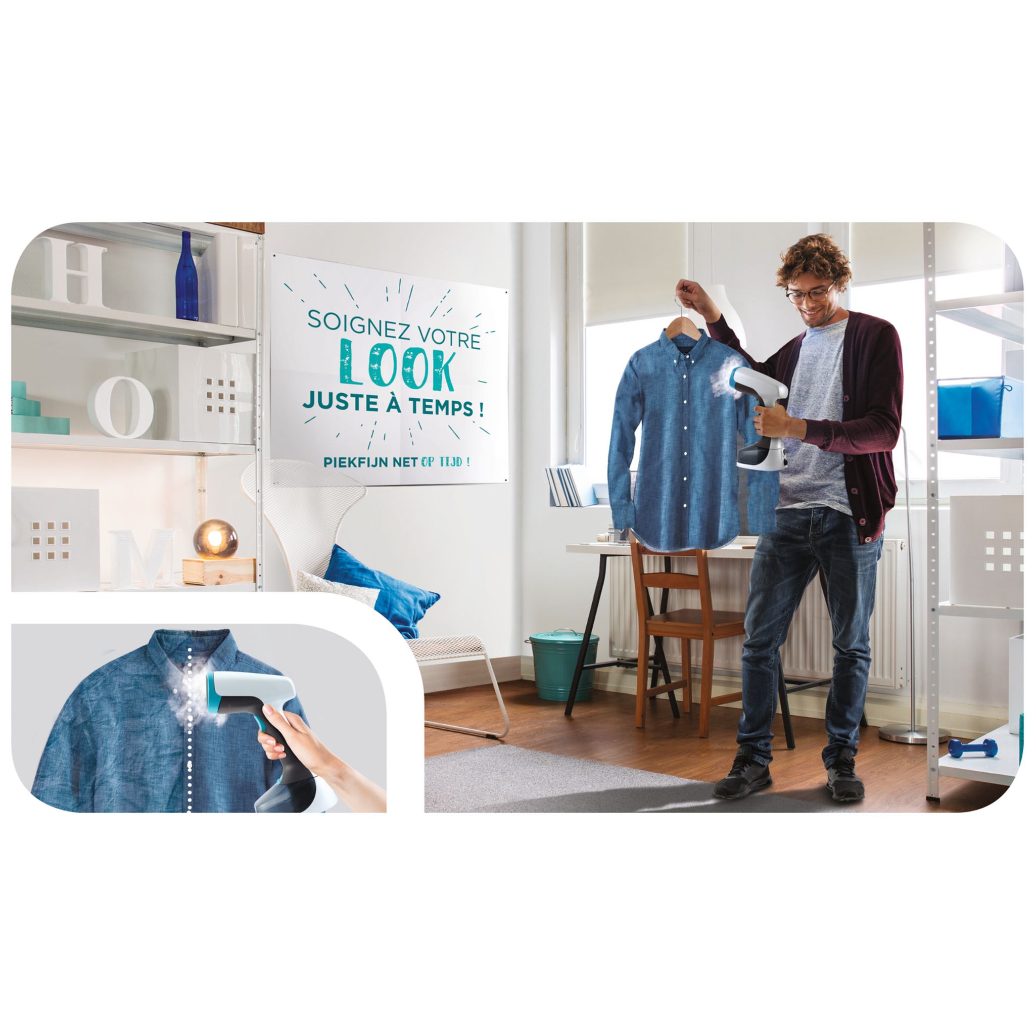 Voir la diapositive 6 : CALOR Défroisseur vertical DR7000C0 - Blanc