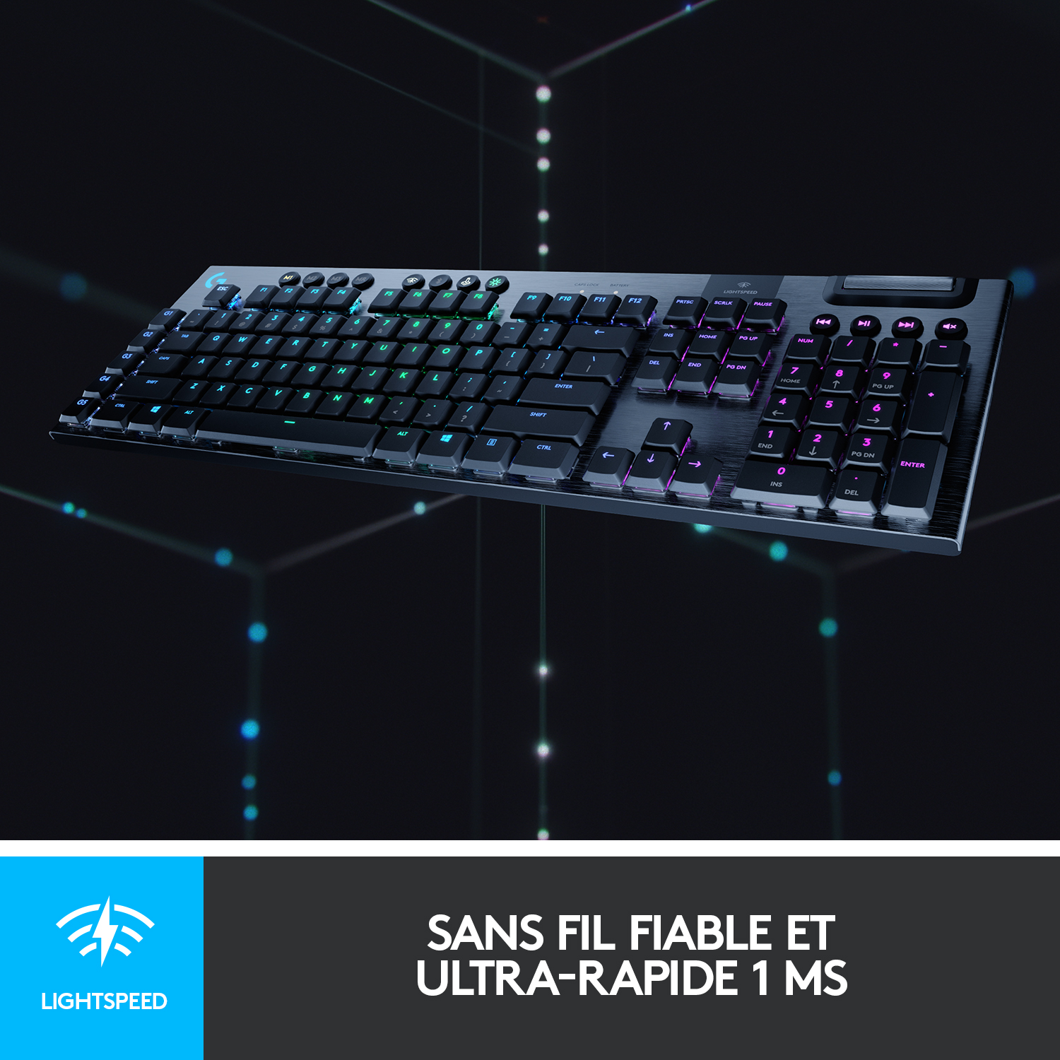 Voir la diapositive 3 : LOGITECH Clavier tactile G915 - Noir