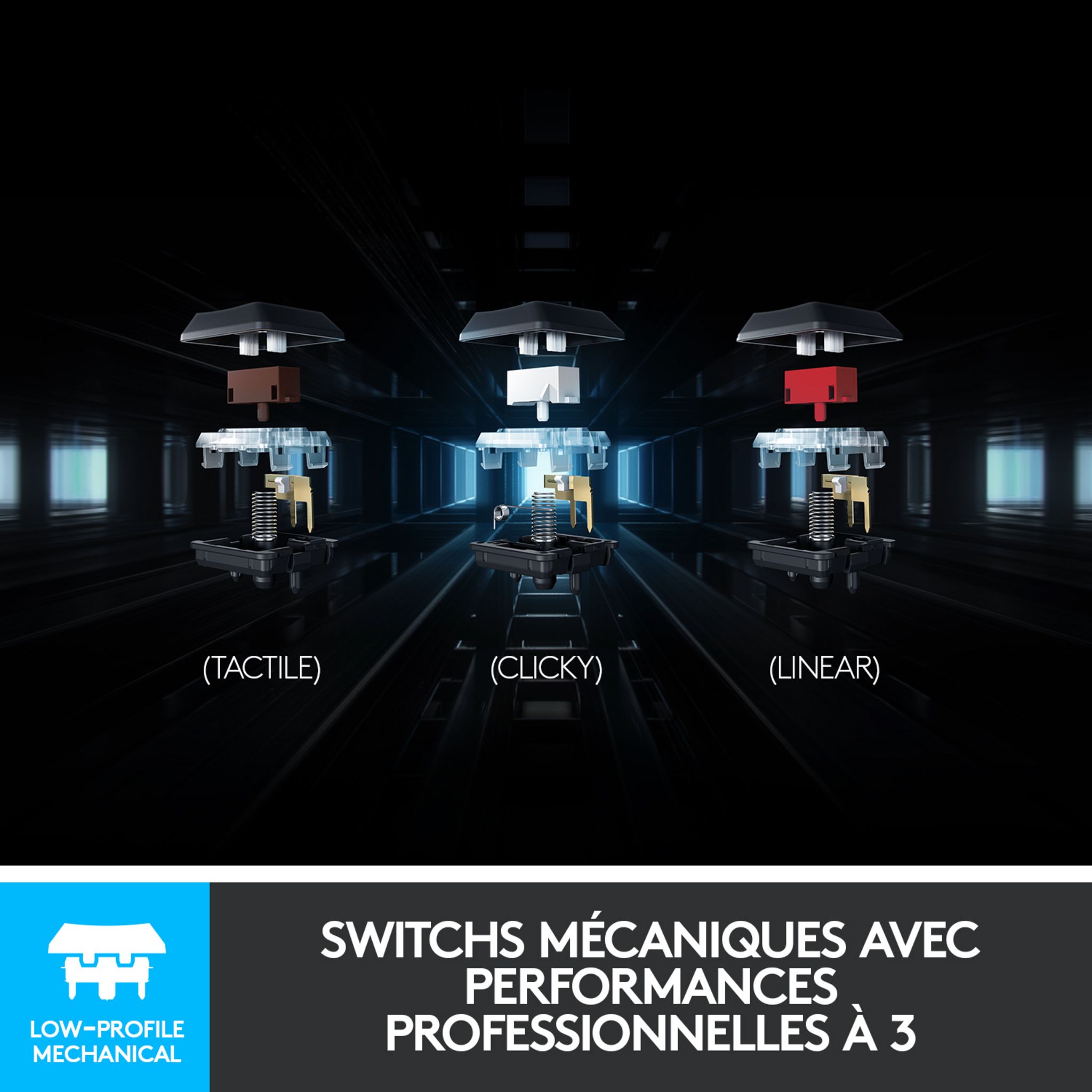 Voir la diapositive 4 : LOGITECH Clavier tactile G915 - Noir