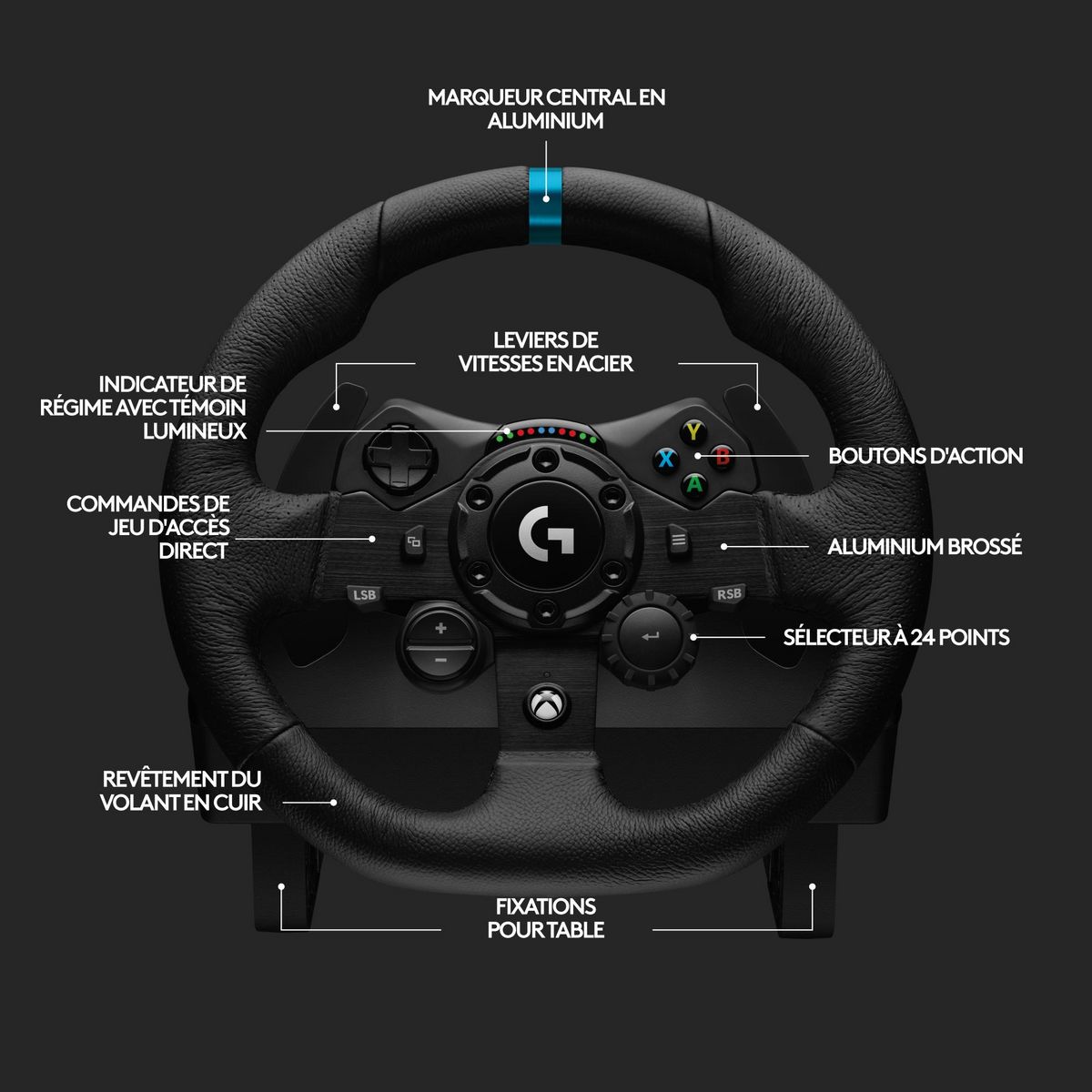 LOGITECH Volant G923 - Noir