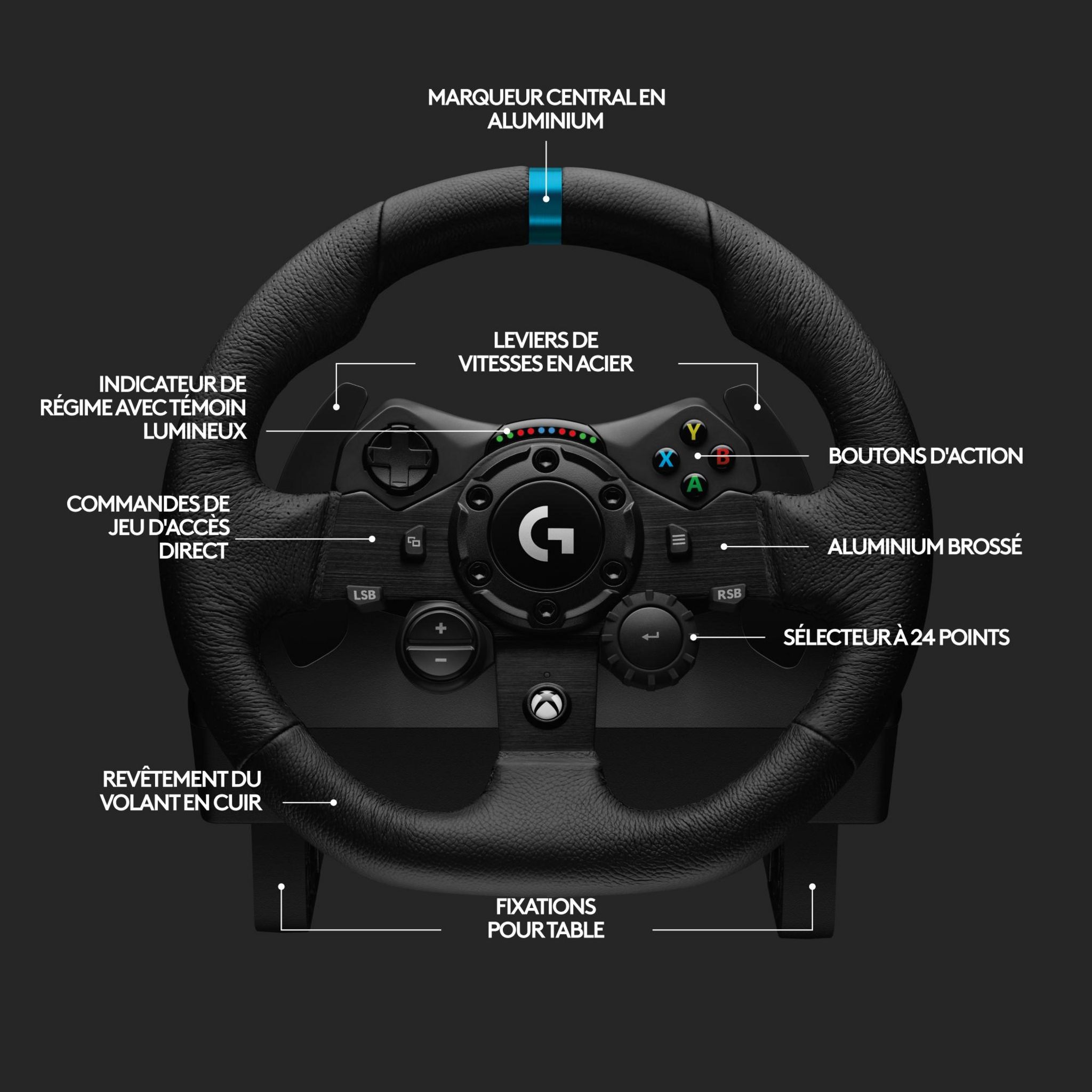 Voir la diapositive 8 : LOGITECH Volant G923 - Noir