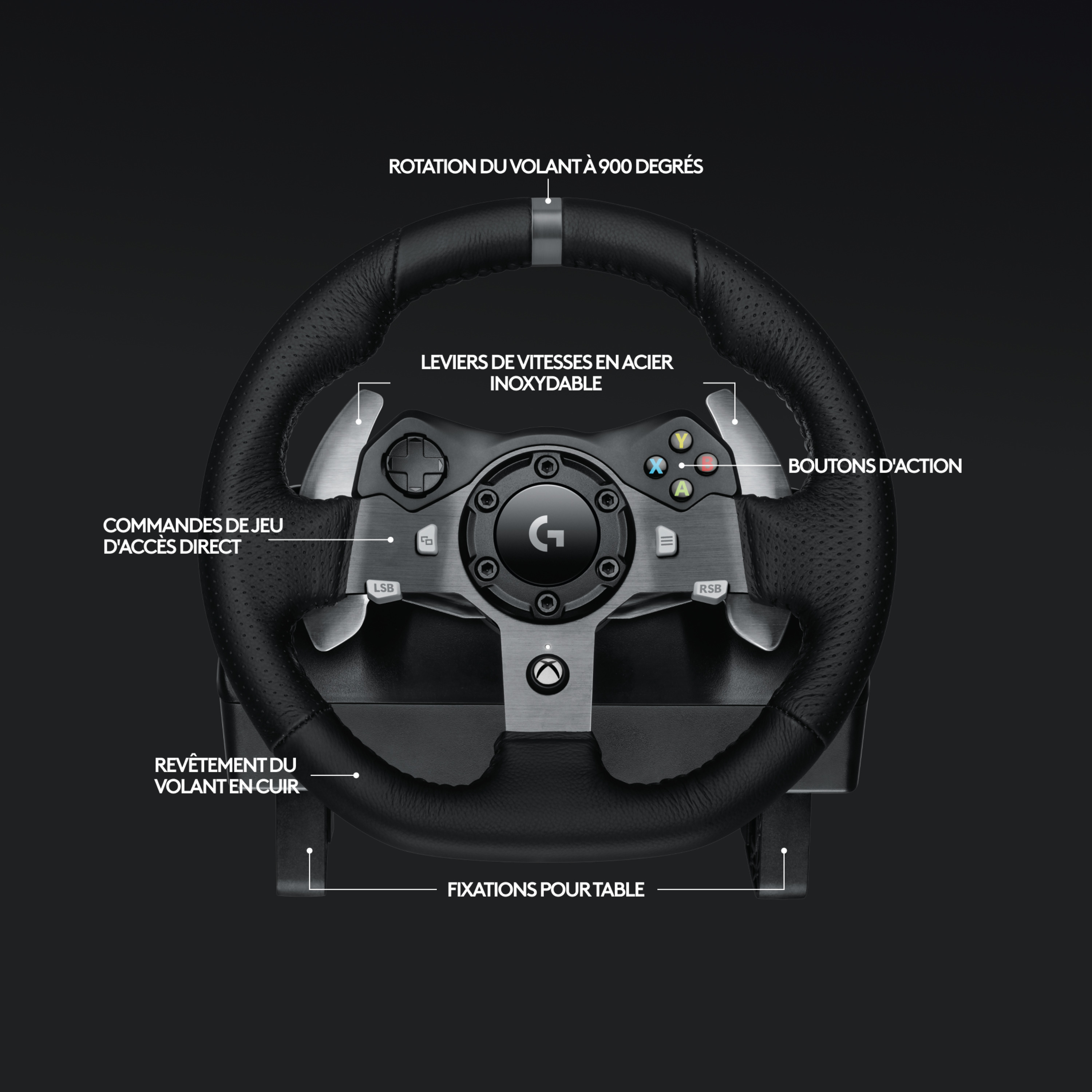 Voir la diapositive 6 : LOGITECH Volant G920 - Noir