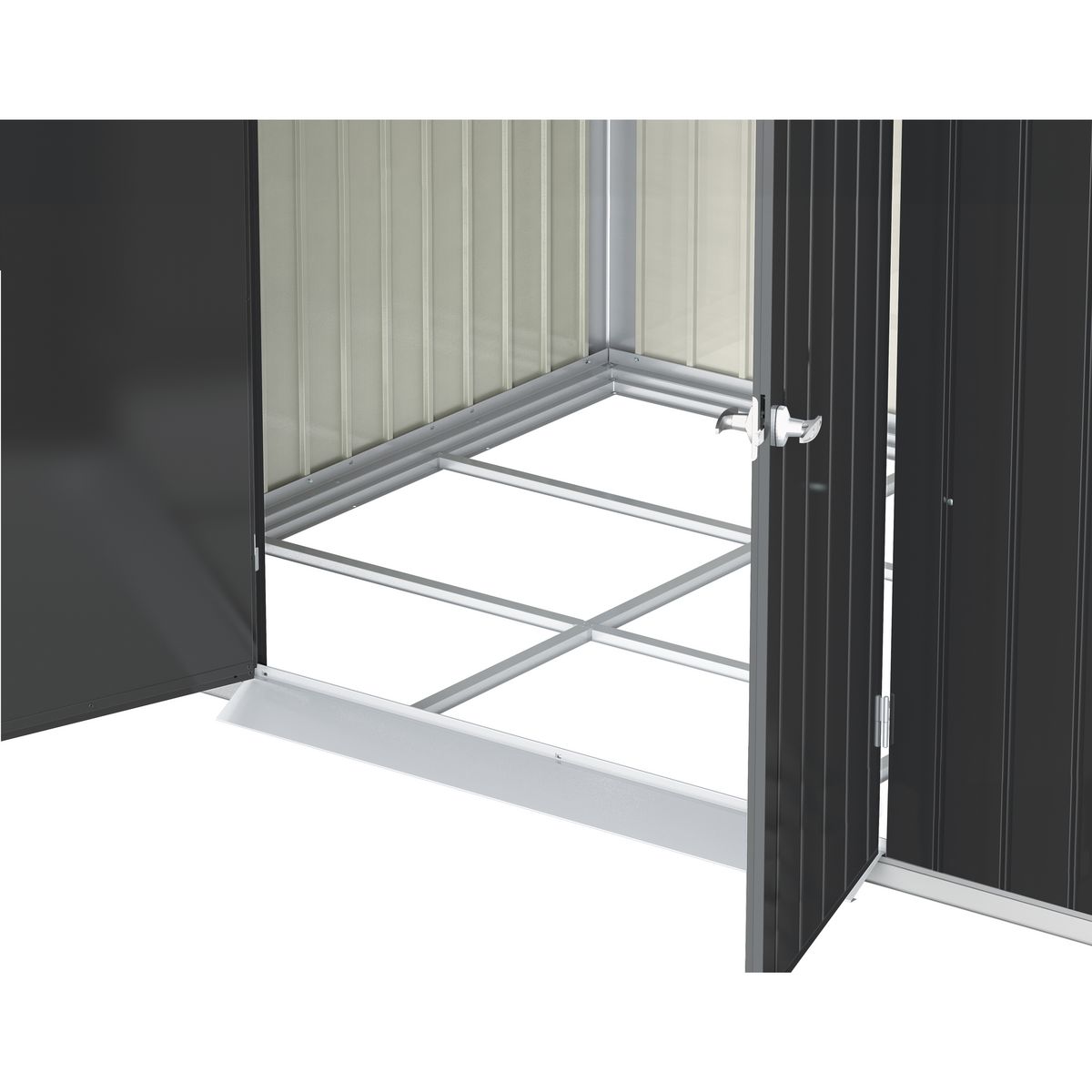 DURAMAX Abri de jardin métal Anthracite - Monopente - 5,22m² - MODERN