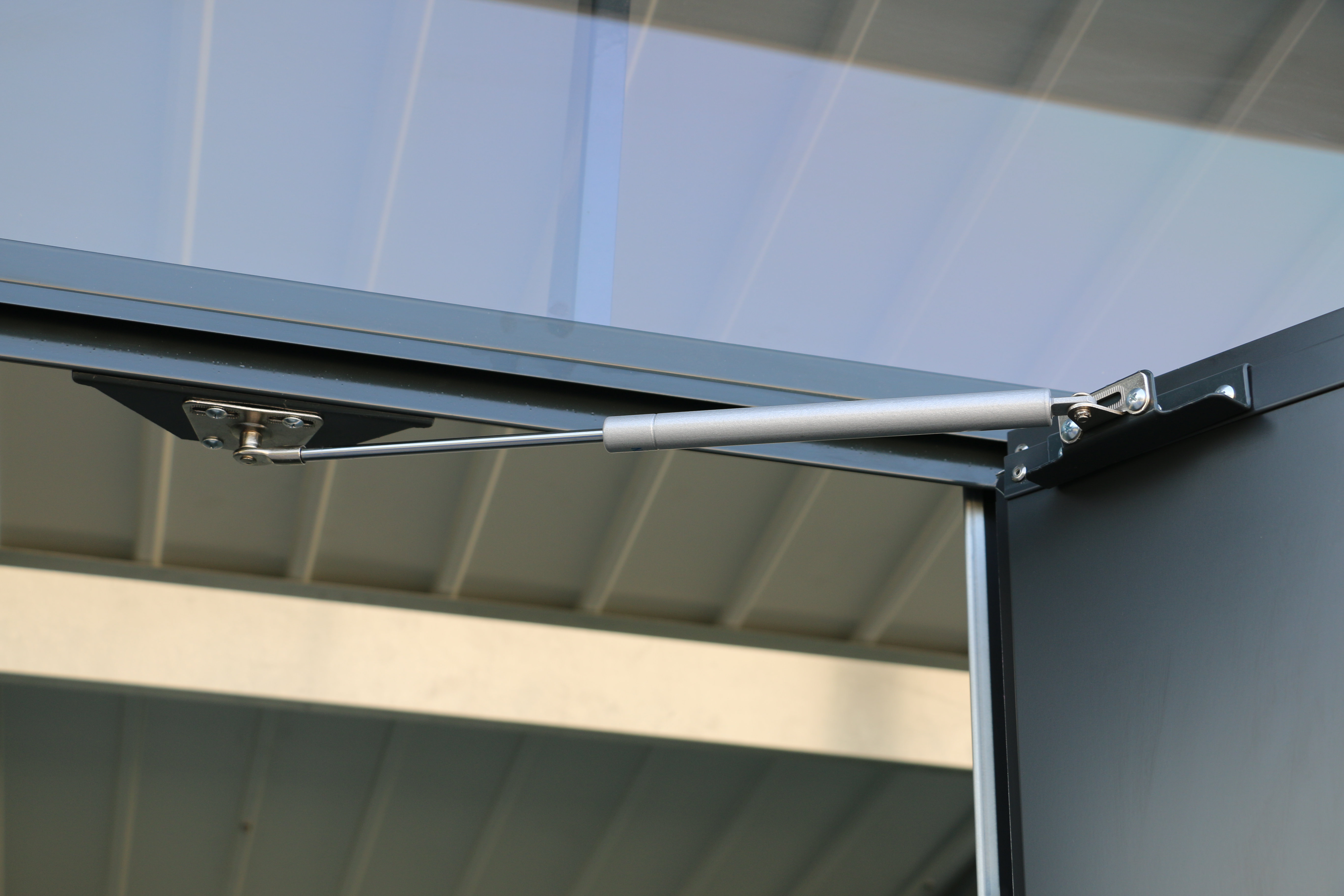 Voir la diapositive 7 : DURAMAX Abri de jardin métal Anthracite - Monopente - 5,22m² - MODERN