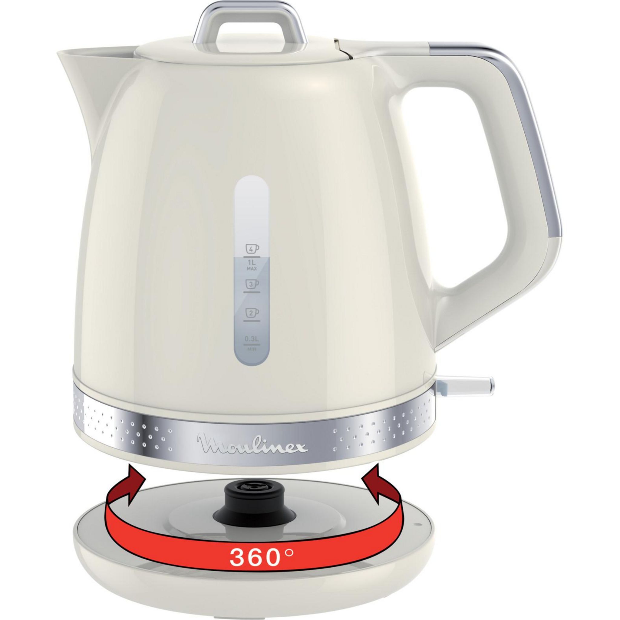 Voir la diapositive 3 : MOULINEX Bouilloire électrique BY323A10 - Blanc