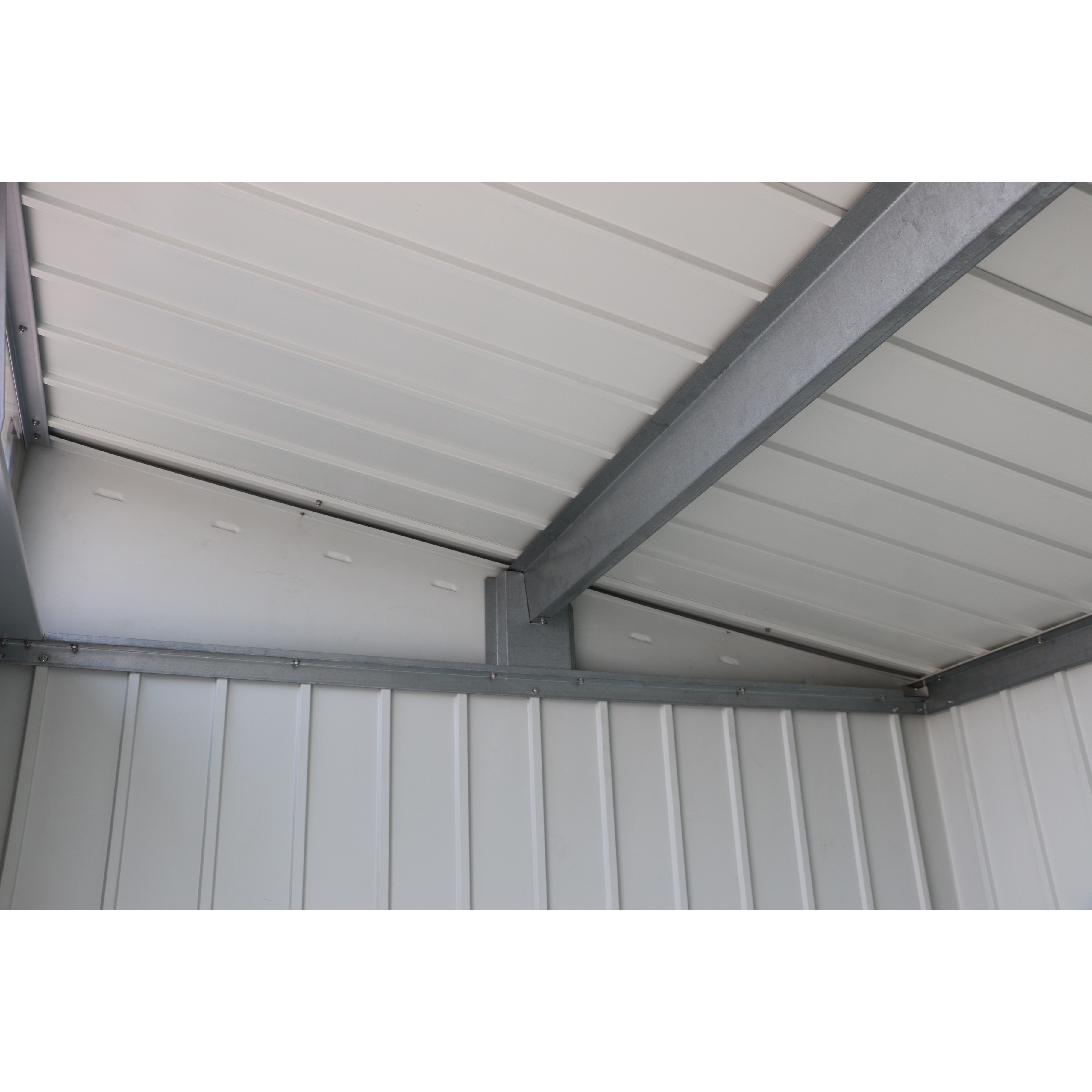 Voir la diapositive 4 : DURAMAX Abri de jardin métal Anthracite - Monopente - 3,32m² - PALLADIUM
