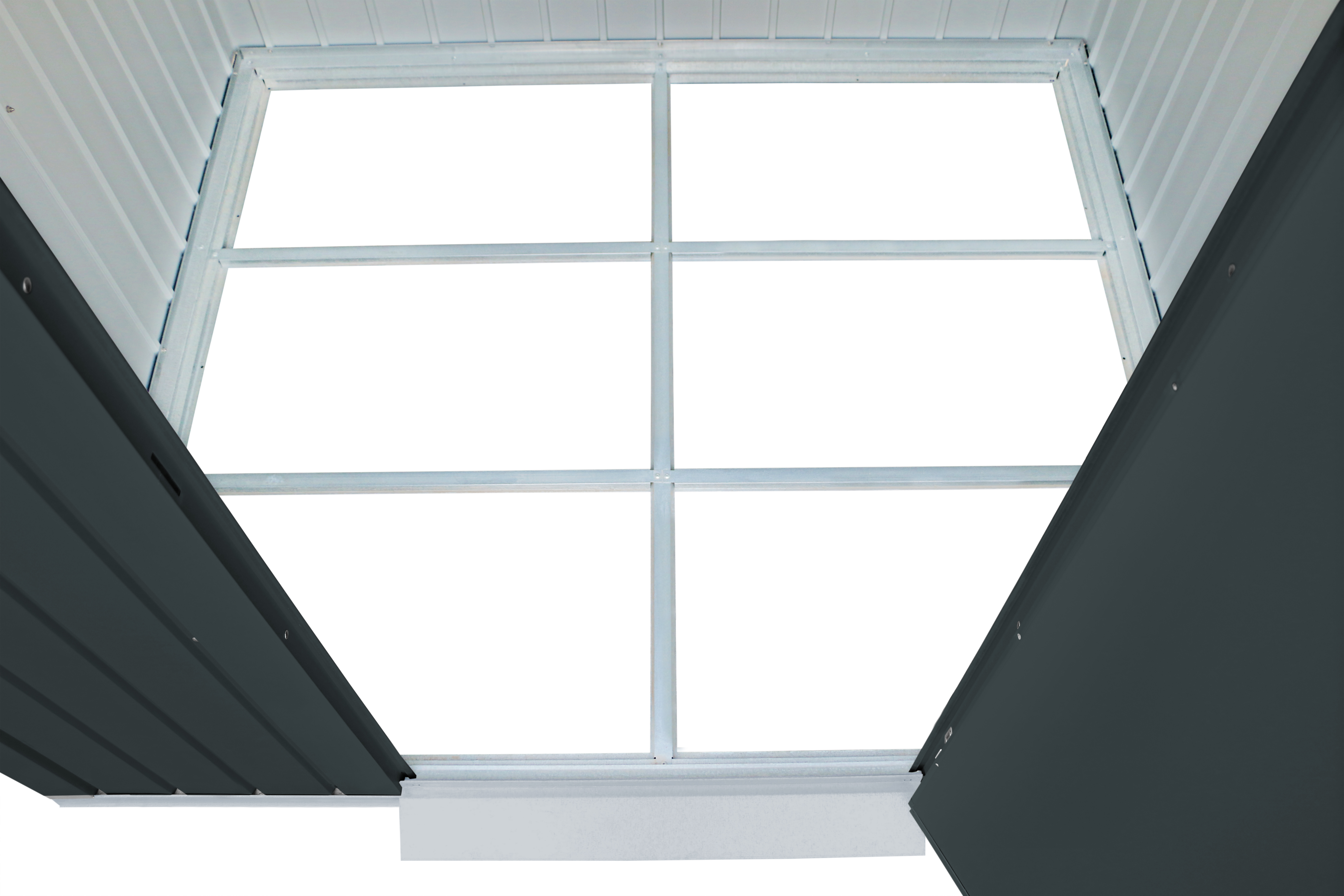 Voir la diapositive 5 : DURAMAX Abri de jardin métal Anthracite - Monopente - 3,32m² - PALLADIUM