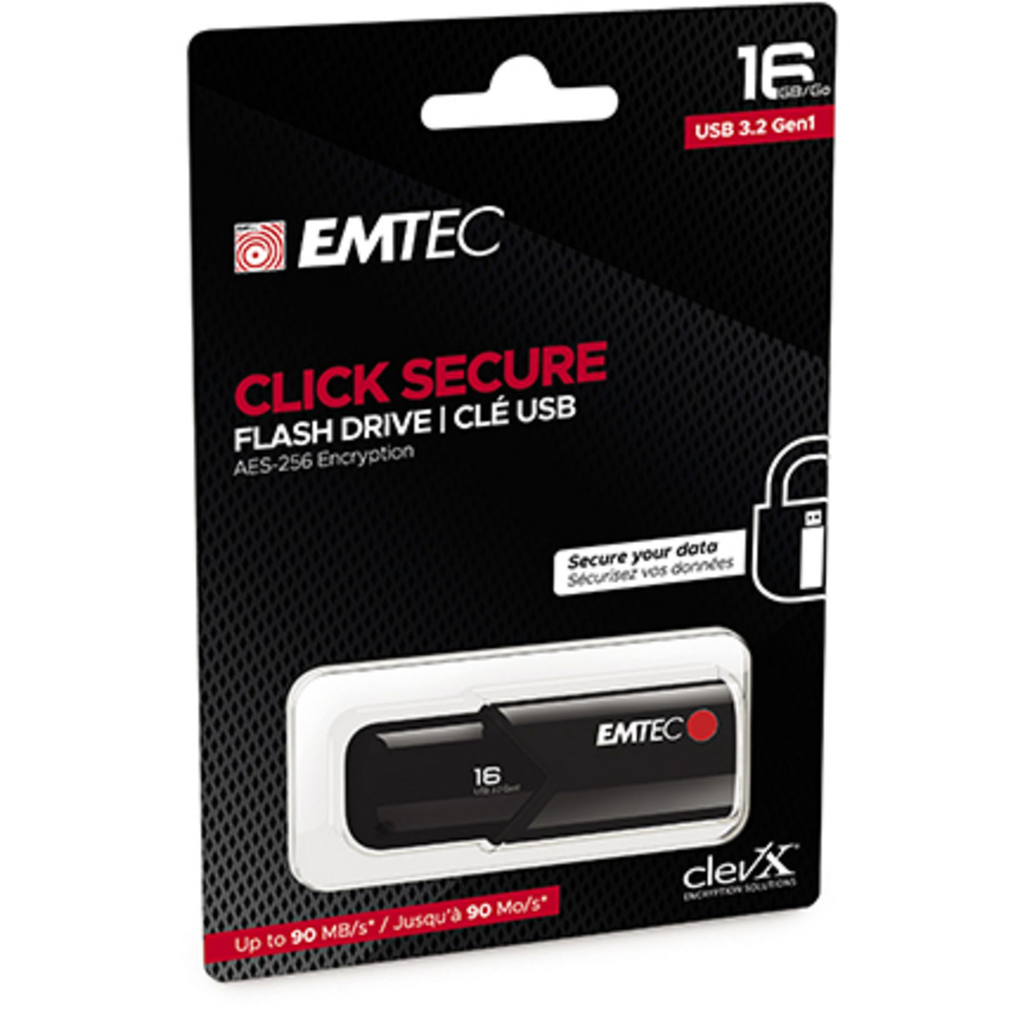 Voir la diapositive 2 : EMTEC Clé USB3.2 16GO SECUREB120