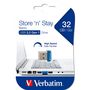 Voir la diapositive 2 : VERBATIM Clé USB NANO 32G SNS USB3.2G1 - Bleu