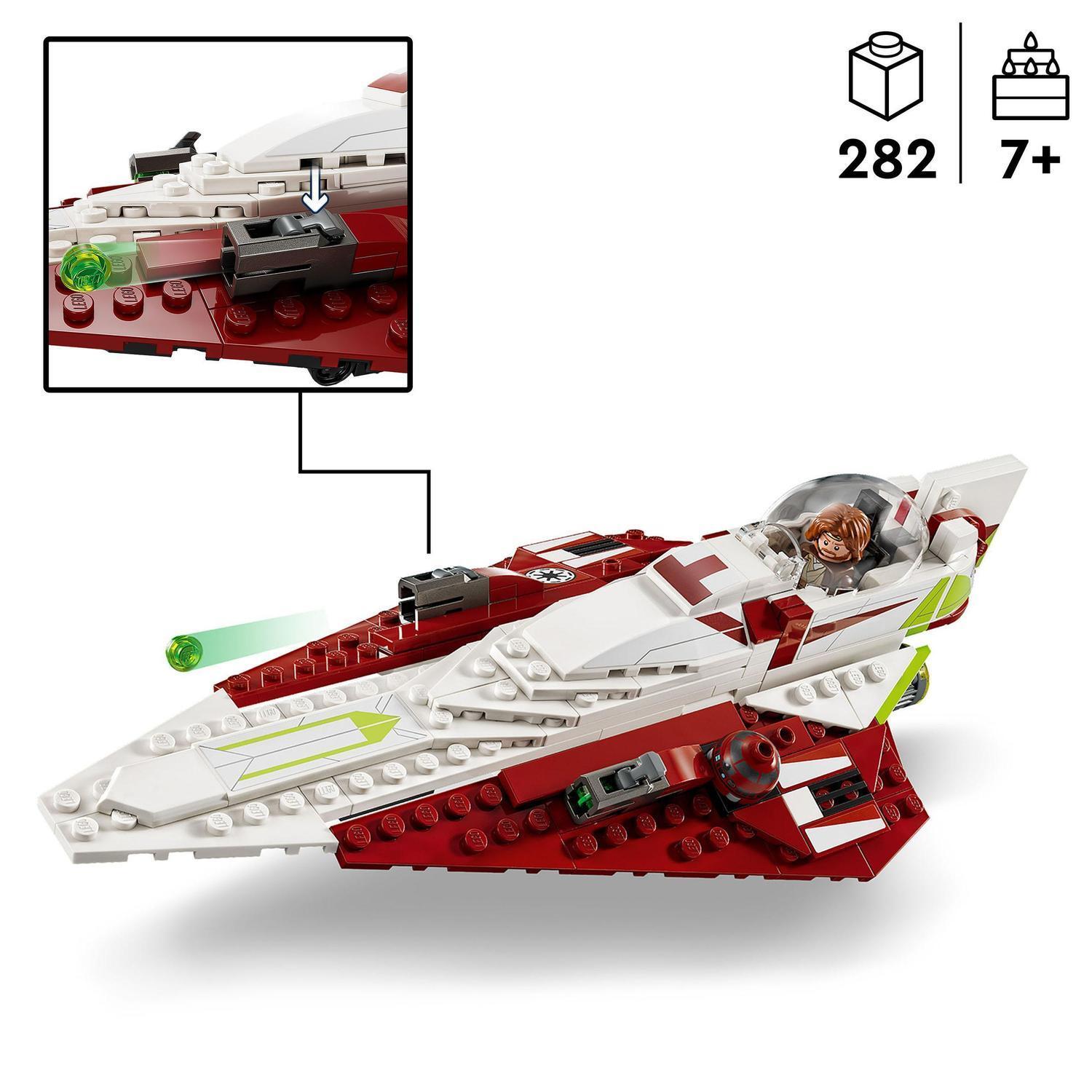 Voir la diapositive 3 : LEGO Star Wars 75333 Le Chasseur Jedi d’Obi-Wan Kenobi, Jouet, Figurines Taun We et Droïde