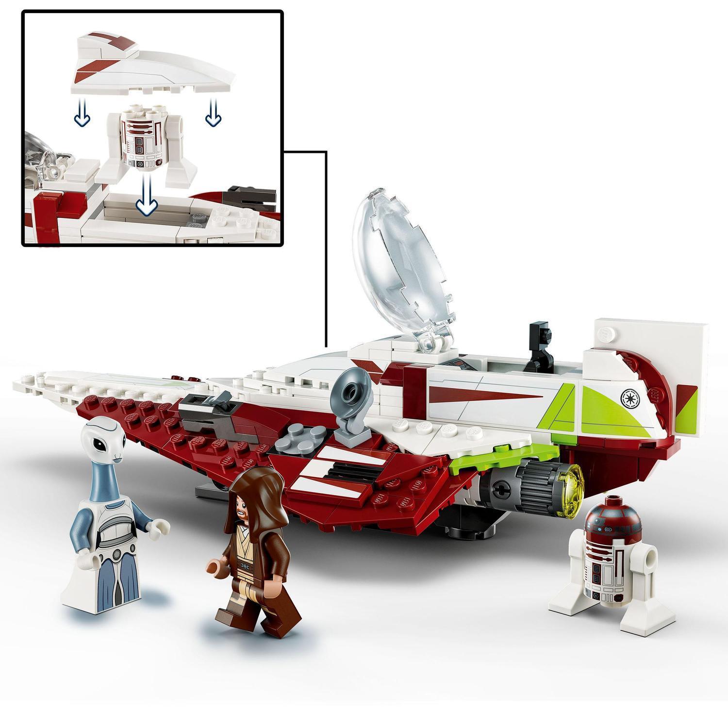 Voir la diapositive 4 : LEGO Star Wars 75333 Le Chasseur Jedi d’Obi-Wan Kenobi, Jouet, Figurines Taun We et Droïde