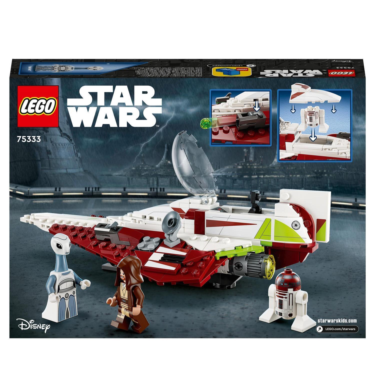 Voir la diapositive 8 : LEGO Star Wars 75333 Le Chasseur Jedi d’Obi-Wan Kenobi, Jouet, Figurines Taun We et Droïde