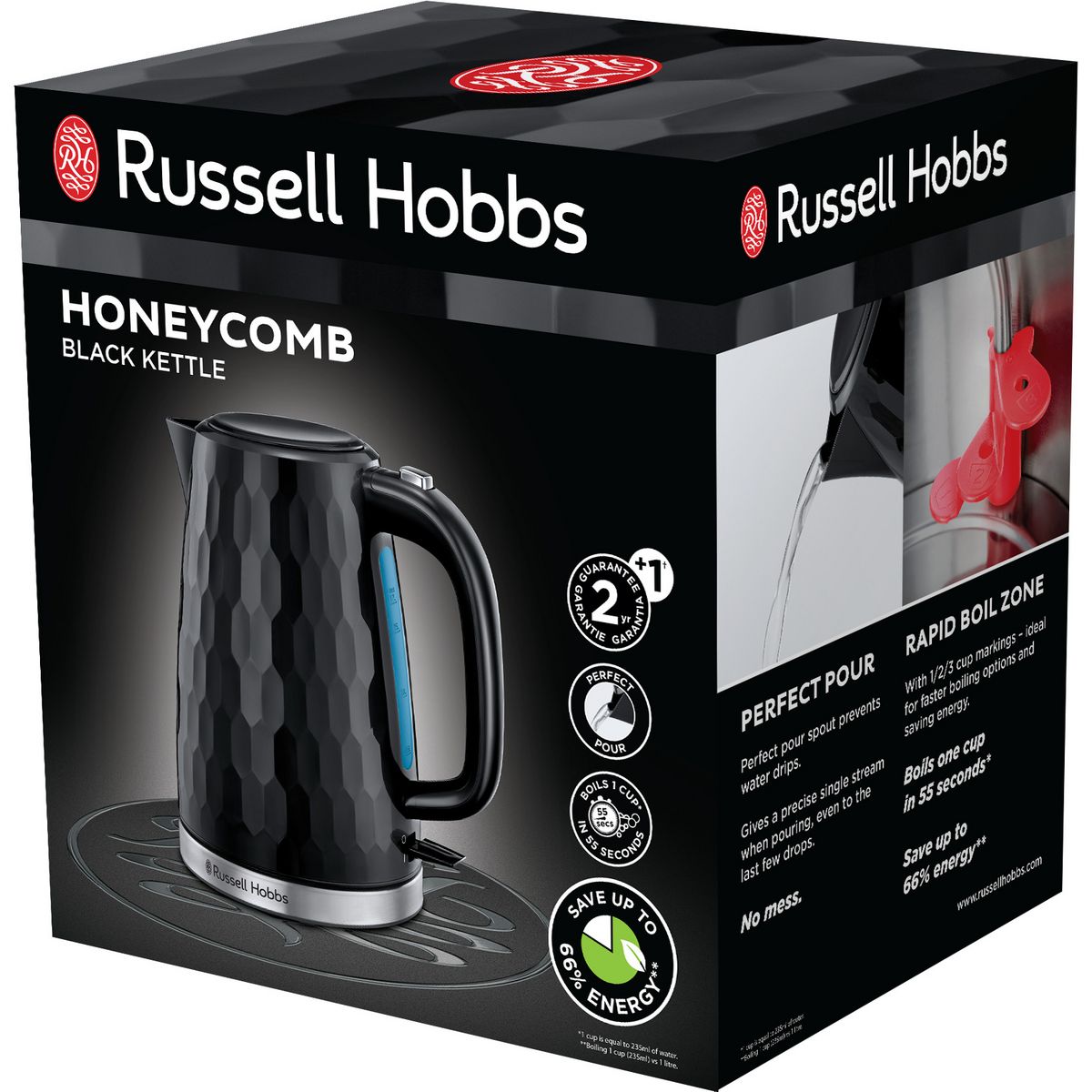 RUSSELL HOBBS Bouilloire électrique HONEYCOMB 26051-70 - Noir