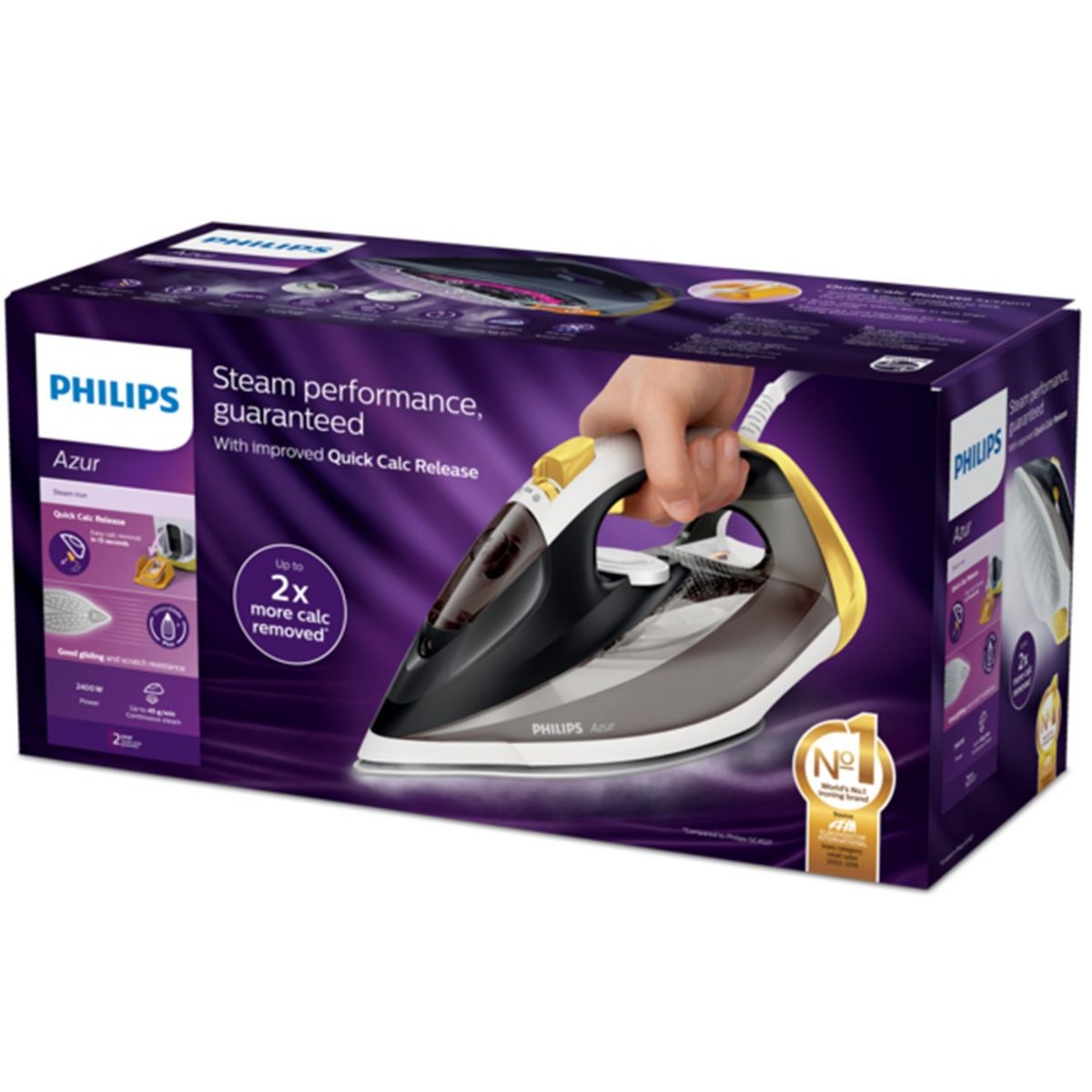 PHILIPS Fer à repasser GC4544/80 - Noir