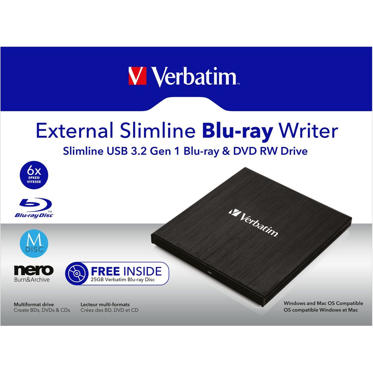 VERBATIM Graveur BRAY EXT UM - Noir