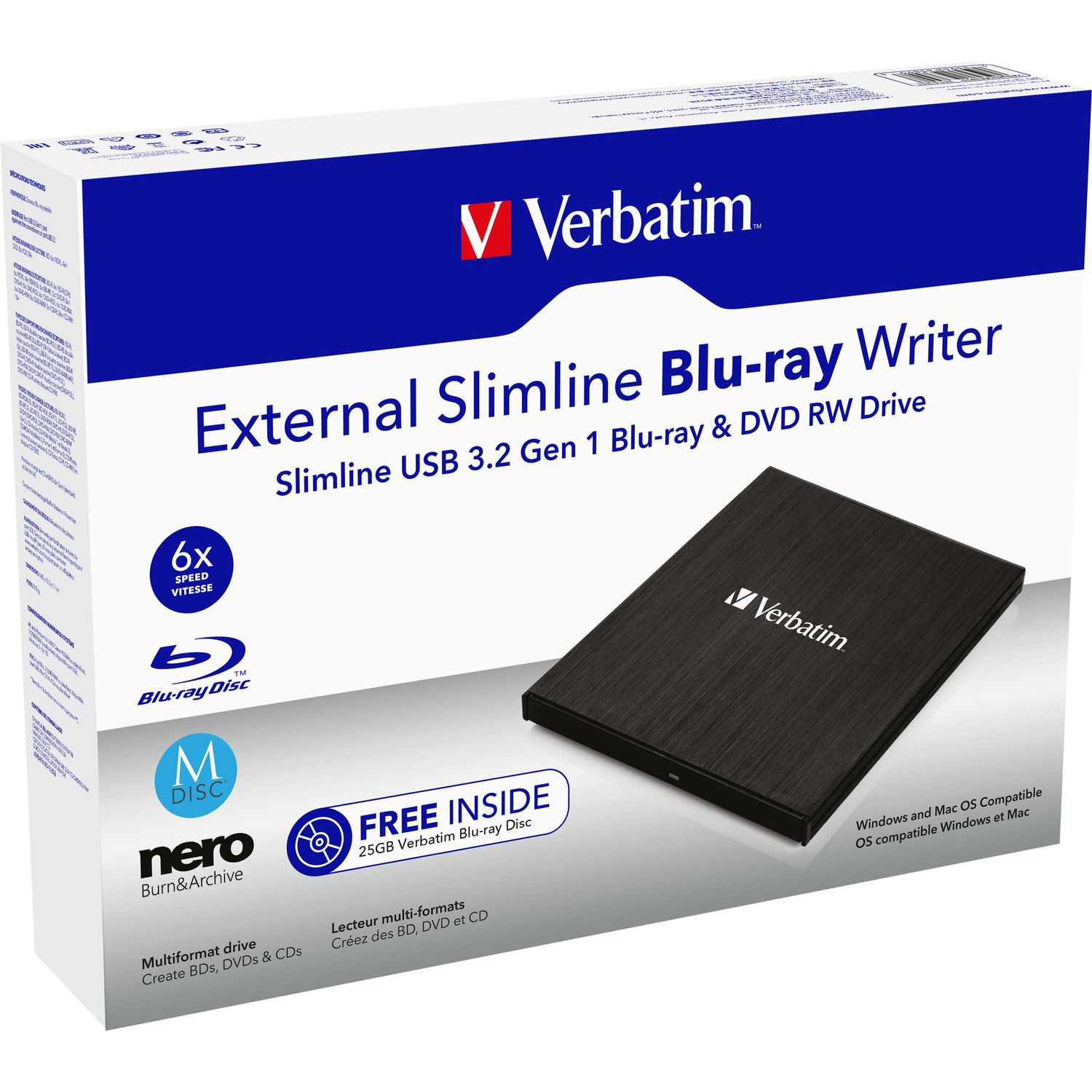 Voir la diapositive 5 : VERBATIM Graveur BRAY EXT UM - Noir