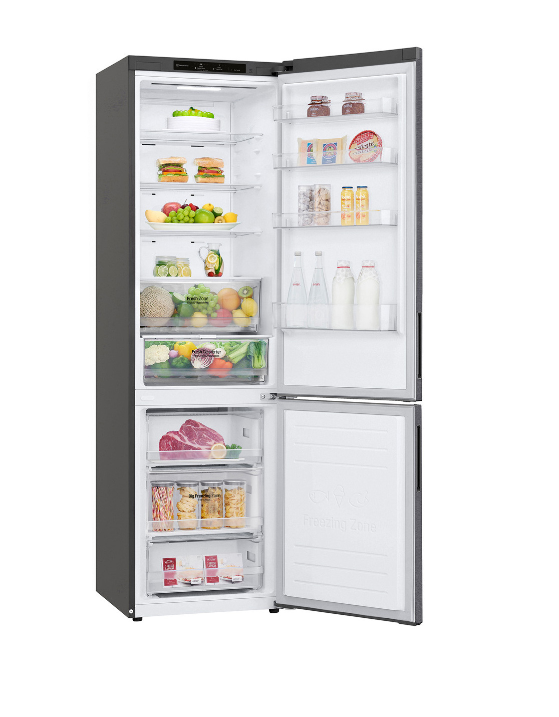 Voir la diapositive 3 : LG Réfrigérateur combiné GBP62DSNCC1, 384 L, Froid ventilé No frost