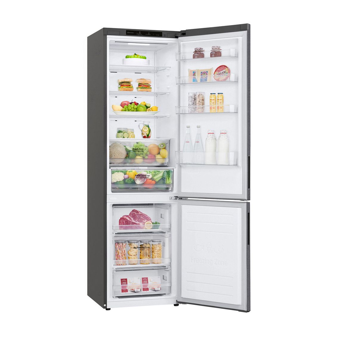 LG Réfrigérateur combiné GBP62DSNCC1, 384 L, Froid ventilé No frost