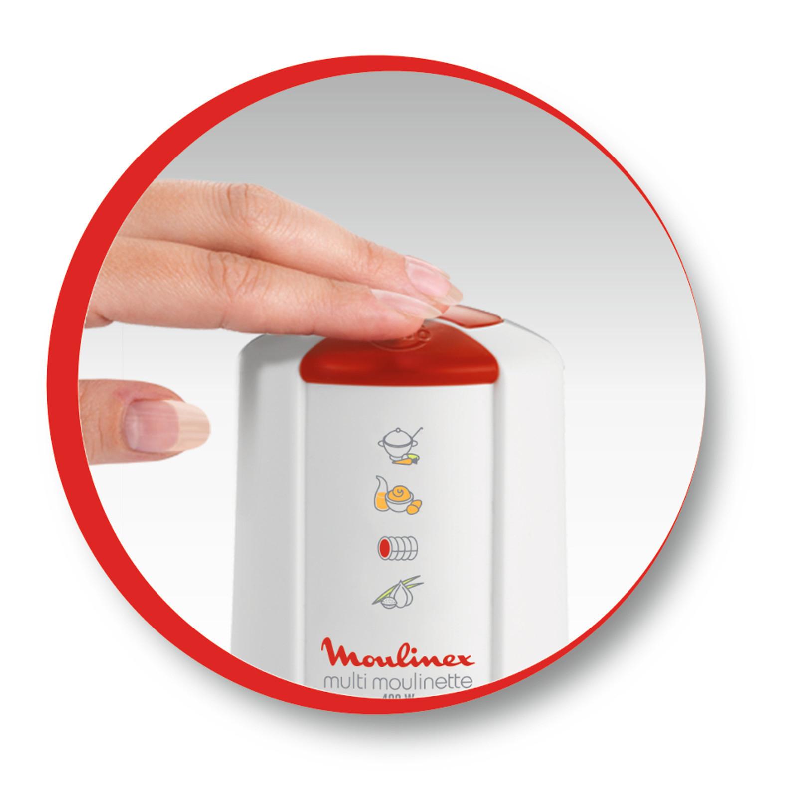 Voir la diapositive 9 : MOULINEX Mini hachoir Multi-Moulinette AT710110 - Blanc