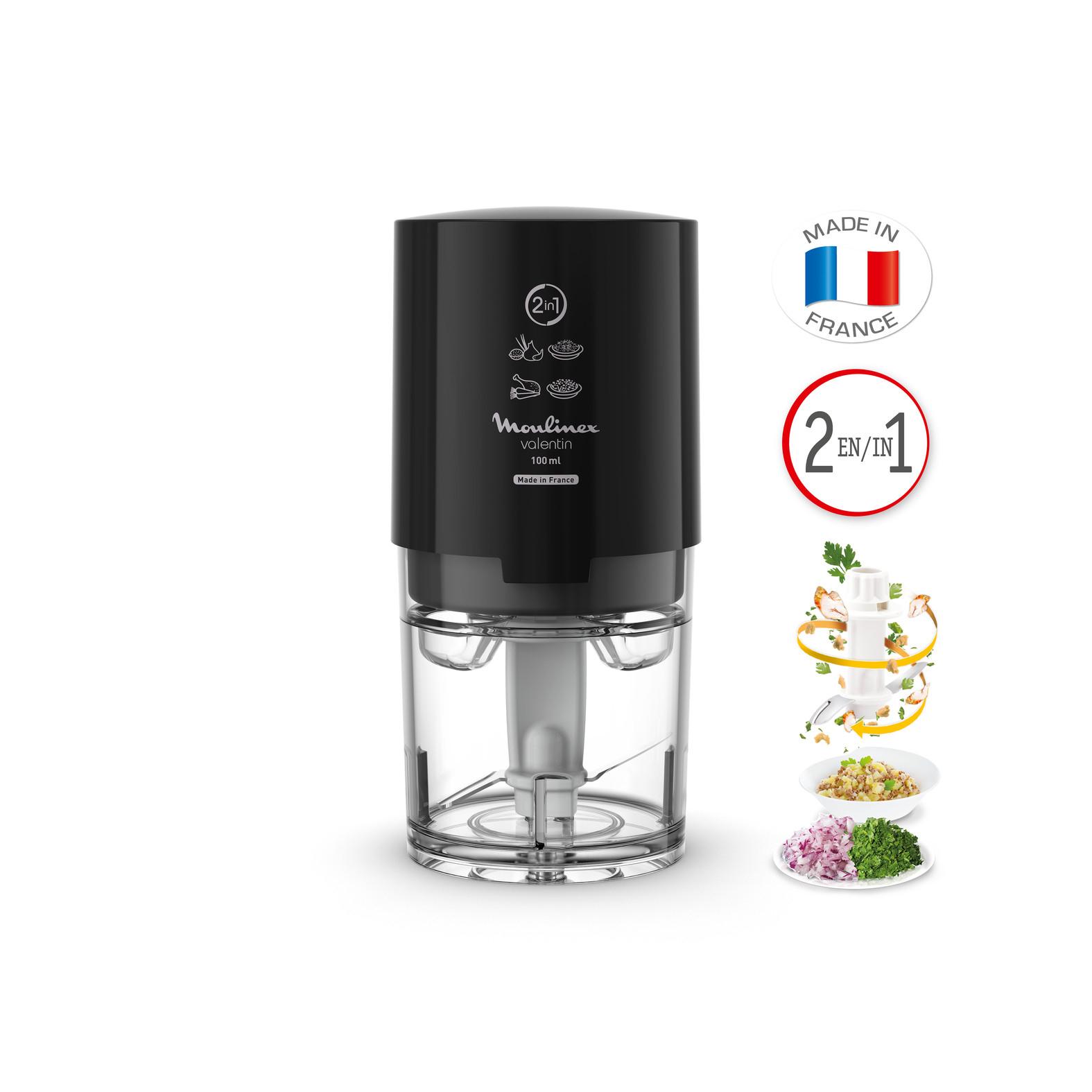 Voir la diapositive 2 : MOULINEX Mini hachoir VALENTIN DJ120810 - Noir