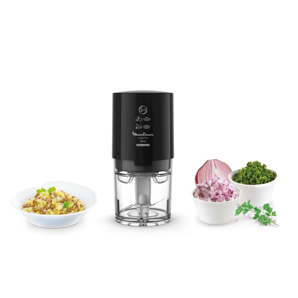 MOULINEX Mini hachoir VALENTIN DJ120810 - Noir