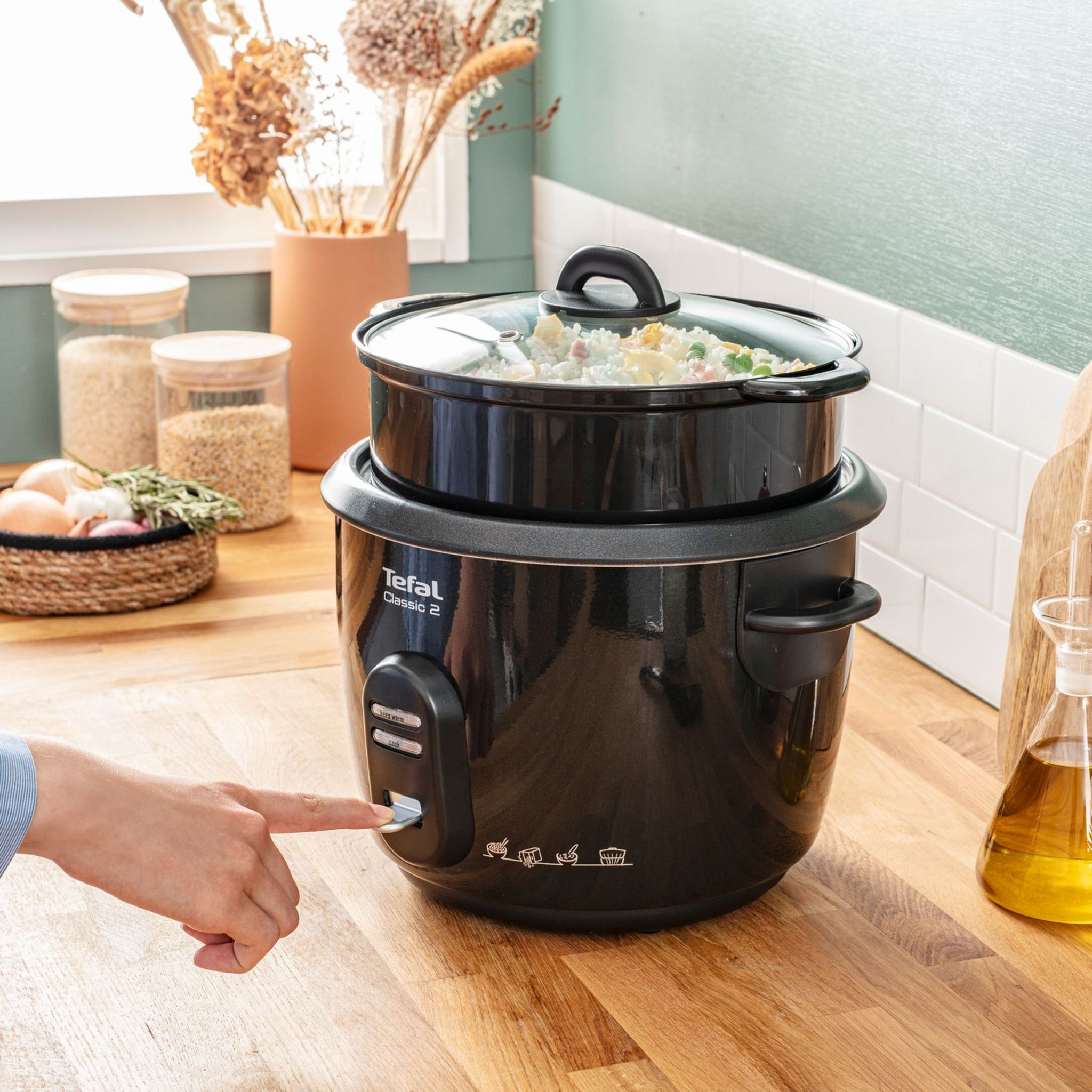 Voir la diapositive 8 : TEFAL Cuiseur riz RK103811 - Noir