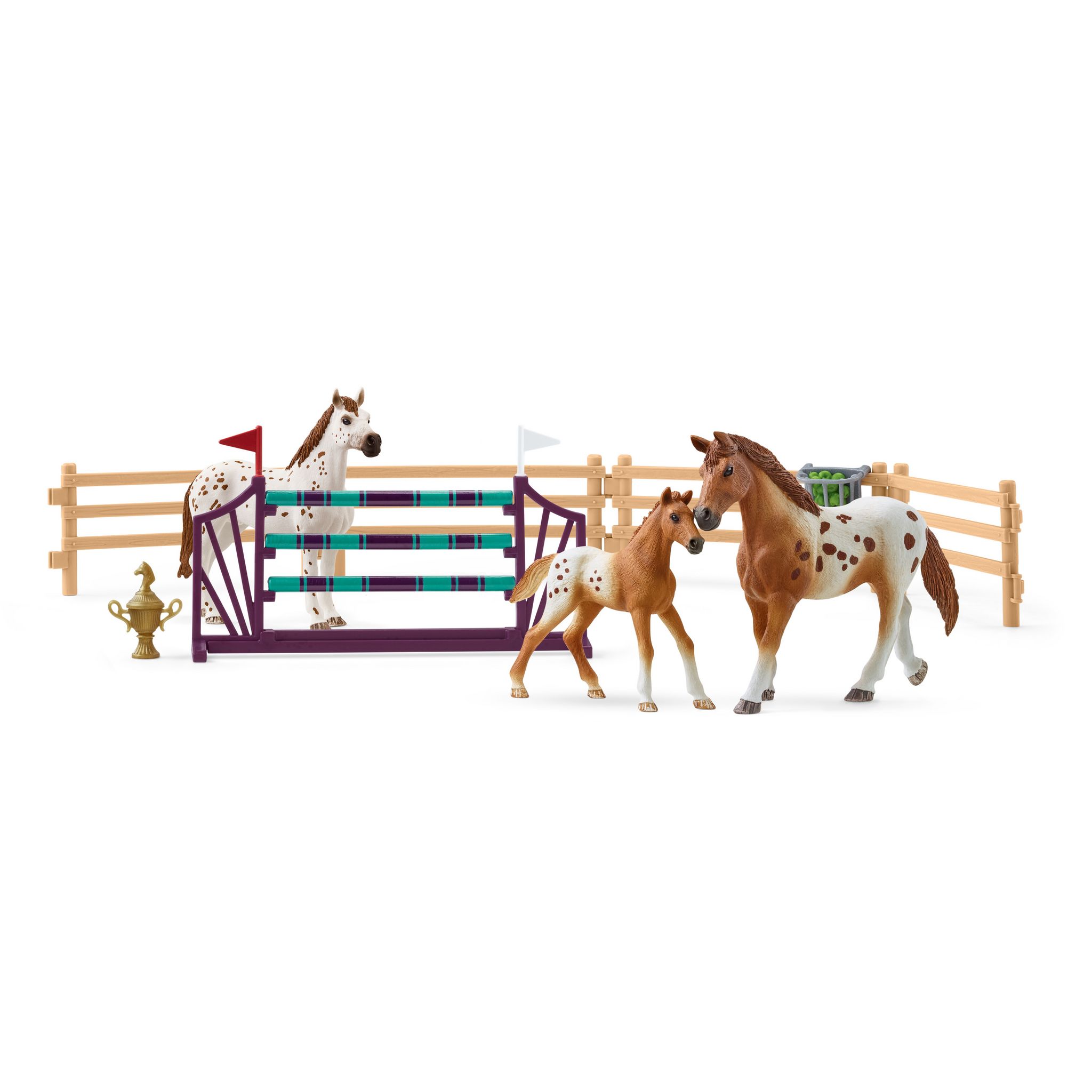 Voir la diapositive 3 : SCHLEICH Set d'entrainement au concours de saut et figurines Horse Club