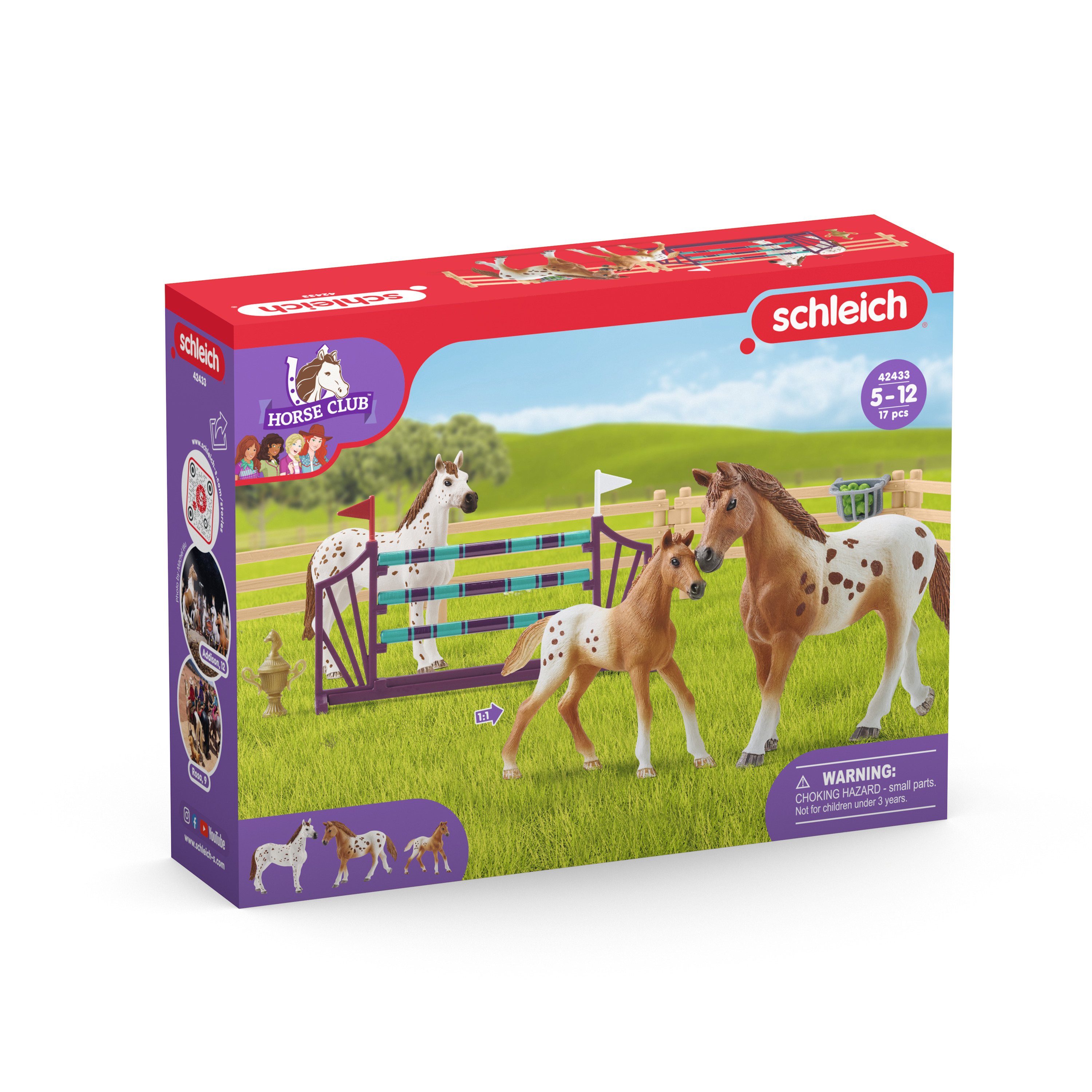 Voir la diapositive 4 : SCHLEICH Set d'entrainement au concours de saut et figurines Horse Club