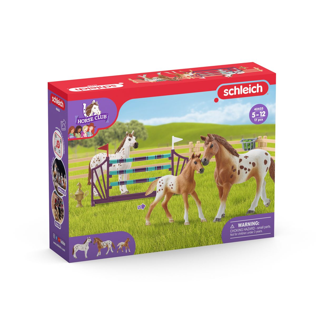 SCHLEICH Set d'entrainement au concours de saut et figurines Horse Club