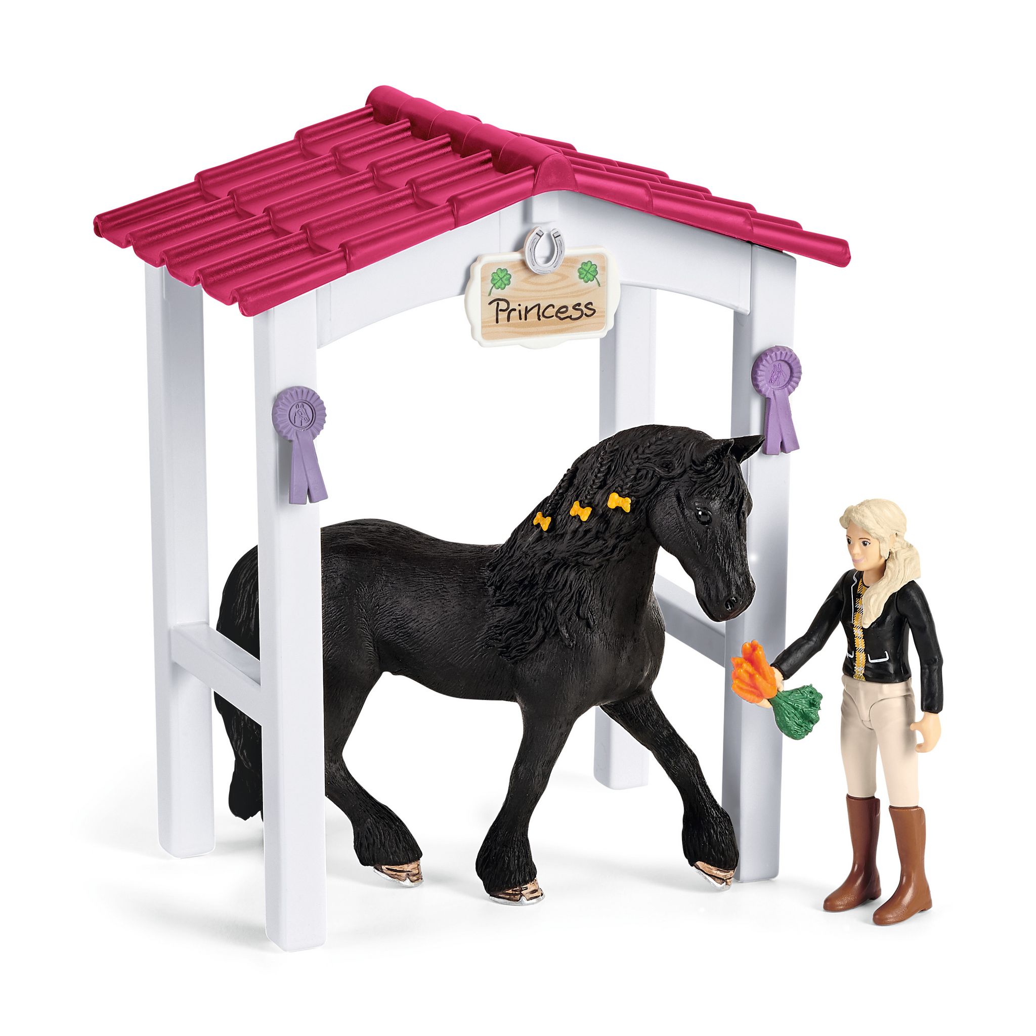 Voir la diapositive 3 : SCHLEICH Box pour chevaux et figurines Tori et Princess
