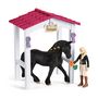 Voir la diapositive 3 : SCHLEICH Box pour chevaux et figurines Tori et Princess