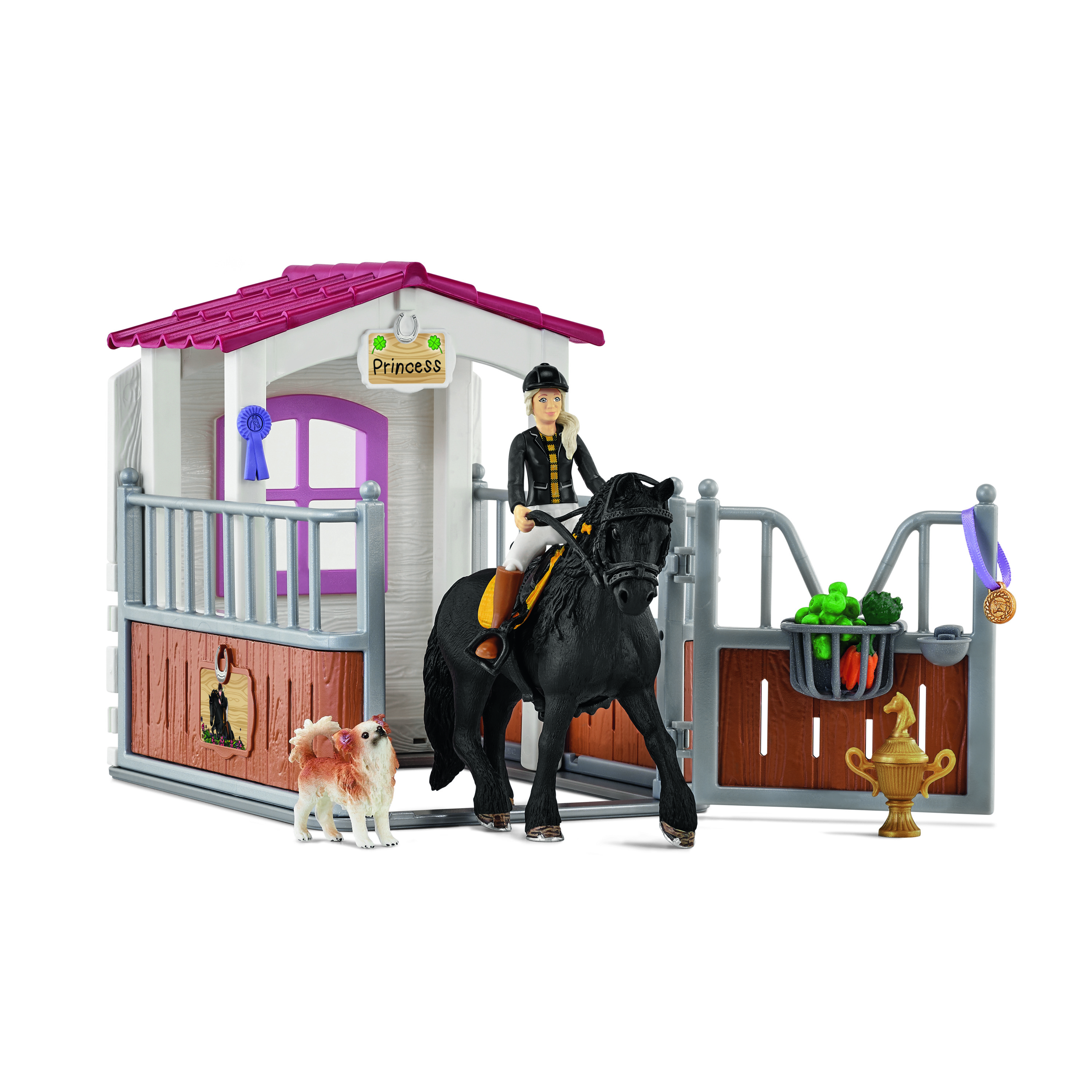 Voir la diapositive 6 : SCHLEICH Box pour chevaux et figurines Tori et Princess