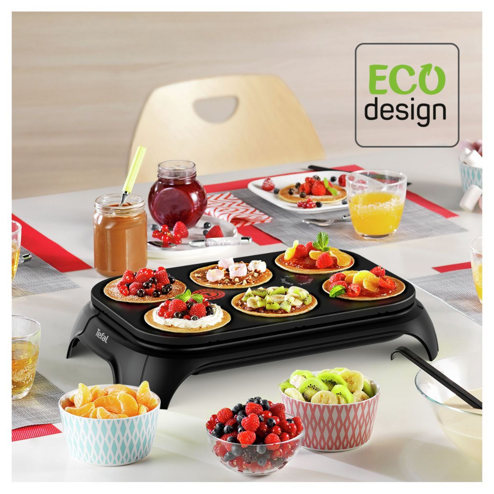 Voir la diapositive 2 : TEFAL Crêpière Eco Crep'Party PY55E810 - Noir