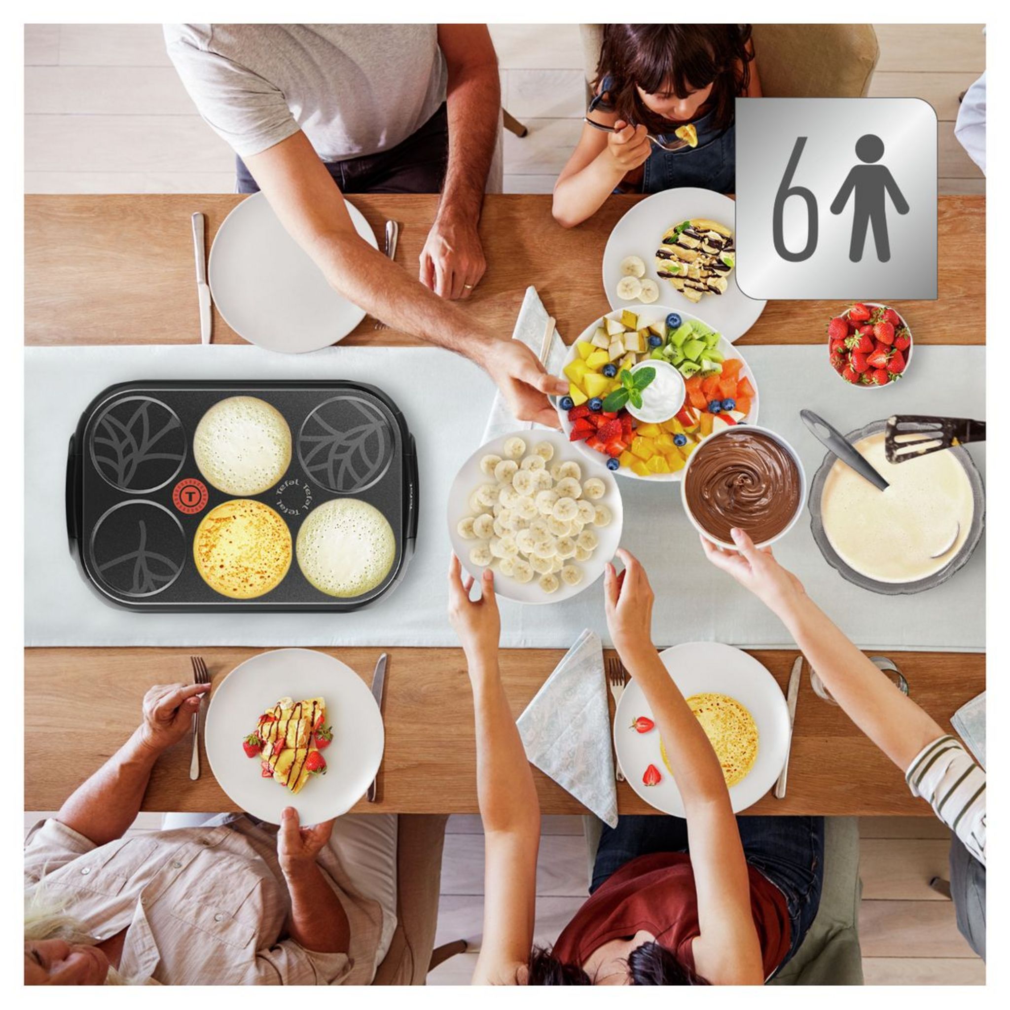 Voir la diapositive 7 : TEFAL Crêpière Eco Crep'Party PY55E810 - Noir