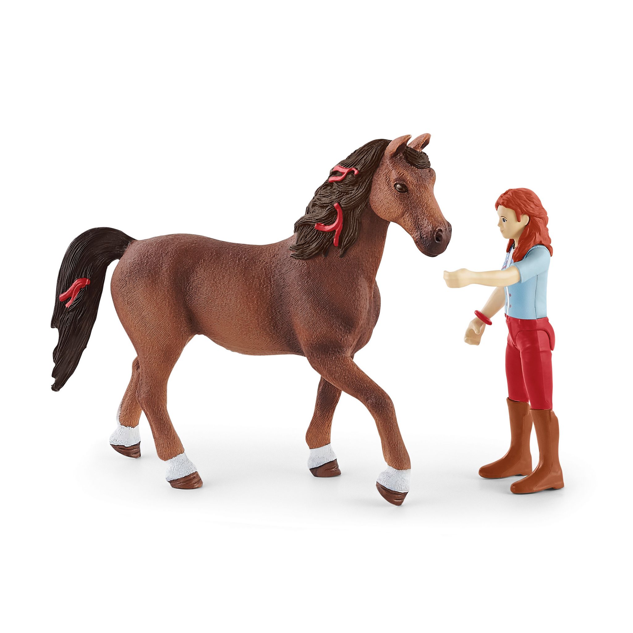 Voir la diapositive 2 : SCHLEICH Figurines Hannah et Cayenne Horse Club