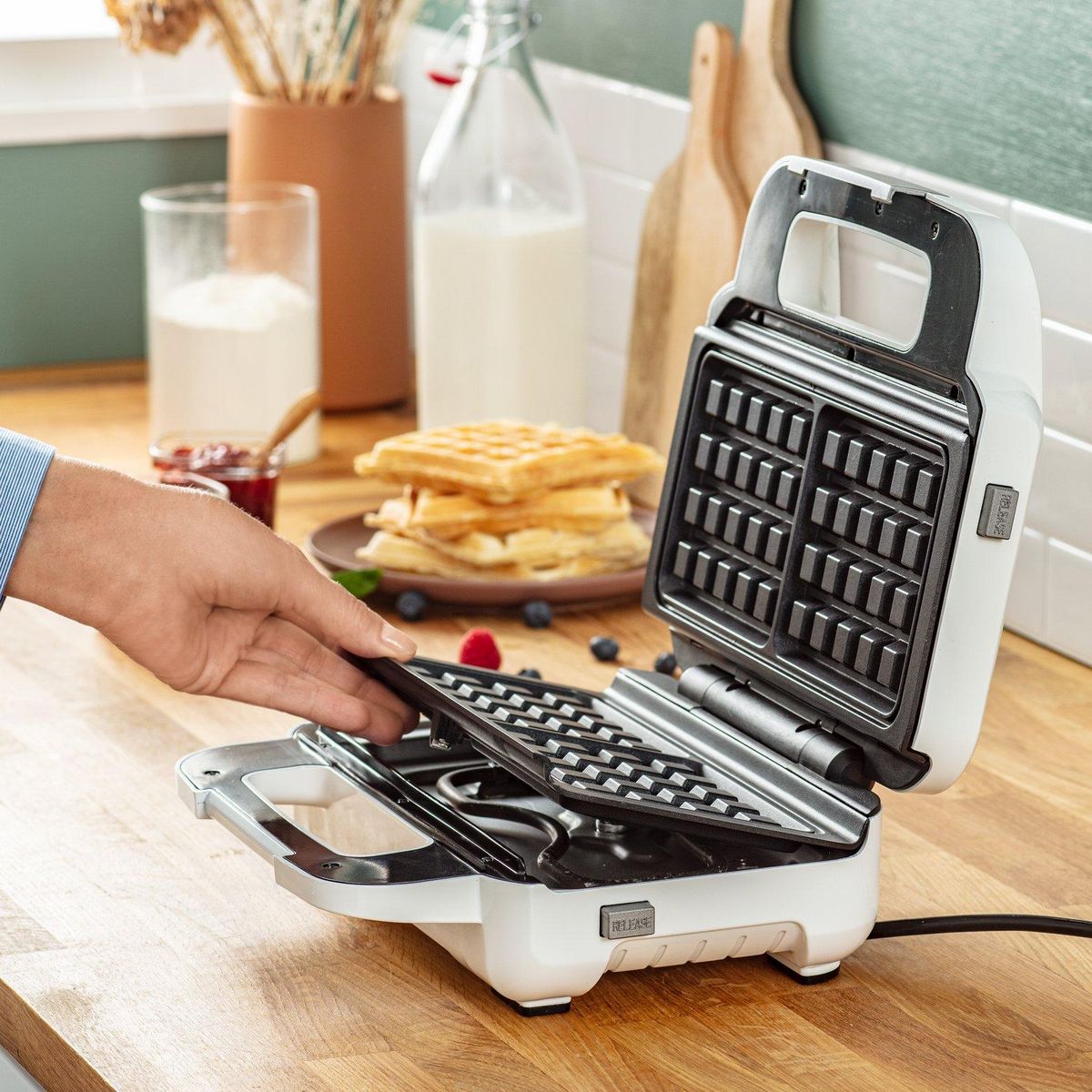 TEFAL Gaufrier Snack XL SW701110 - Blanc