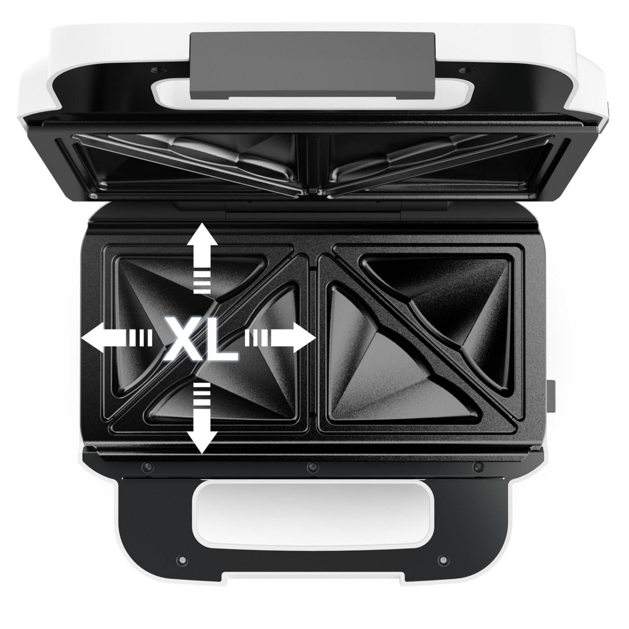 Voir la diapositive 6 : TEFAL Gaufrier Snack XL SW701110 - Blanc