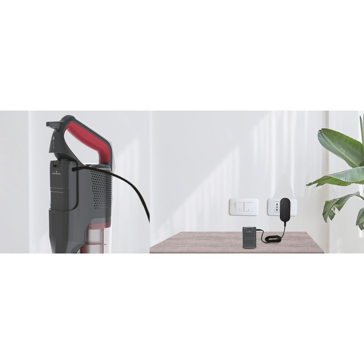 HOOVER Aspirateur balai HF522STH - Noir et rouge