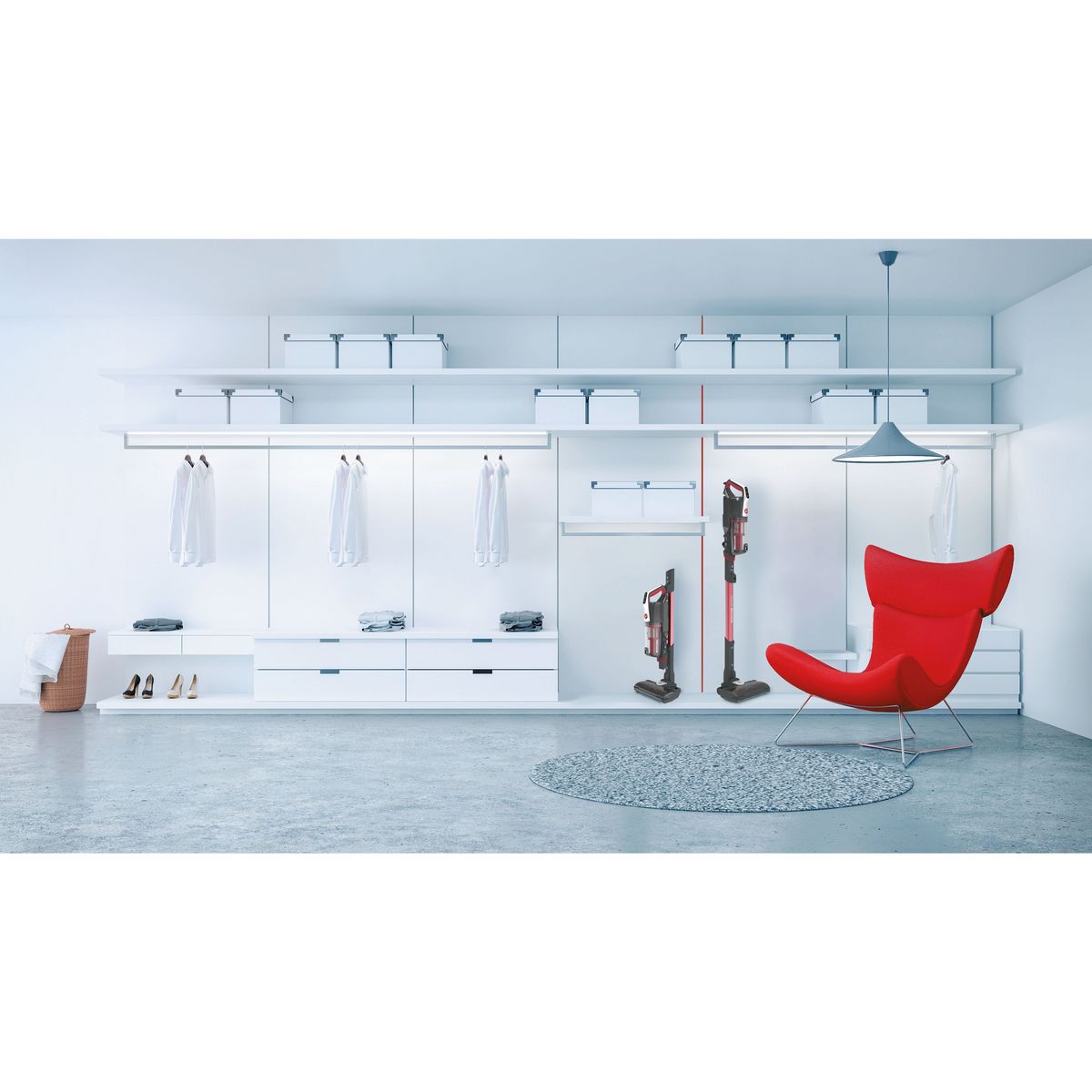 HOOVER Aspirateur balai HF522STH - Noir et rouge