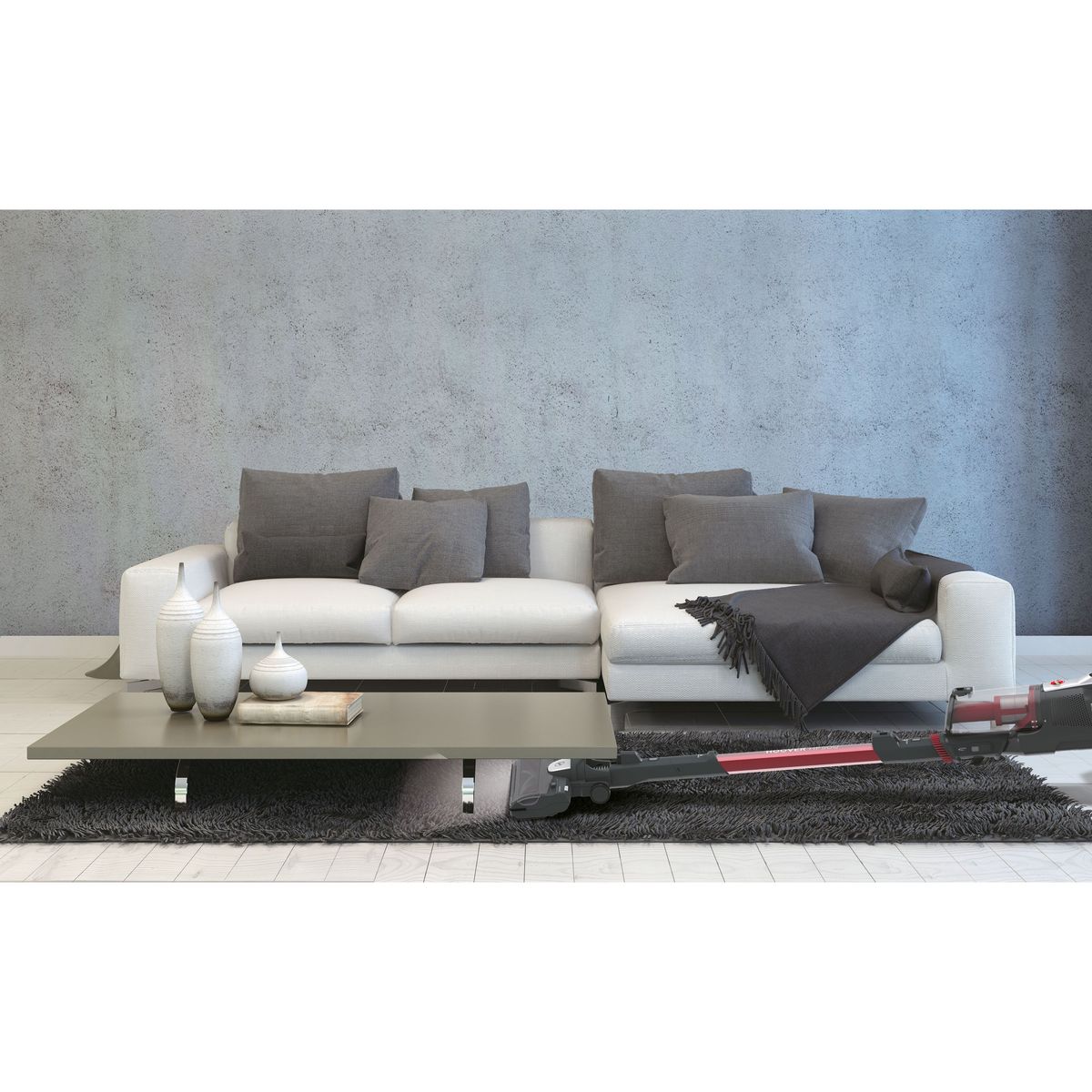 HOOVER Aspirateur balai HF522STH - Noir et rouge