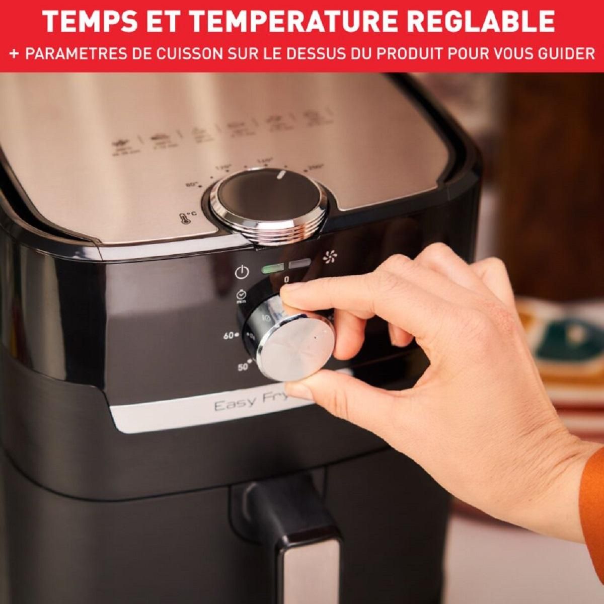 MOULINEX Friteuse électrique sans huile à air chaud 2 en 1 Easy Fry & Grill EZ501810 - Noir
