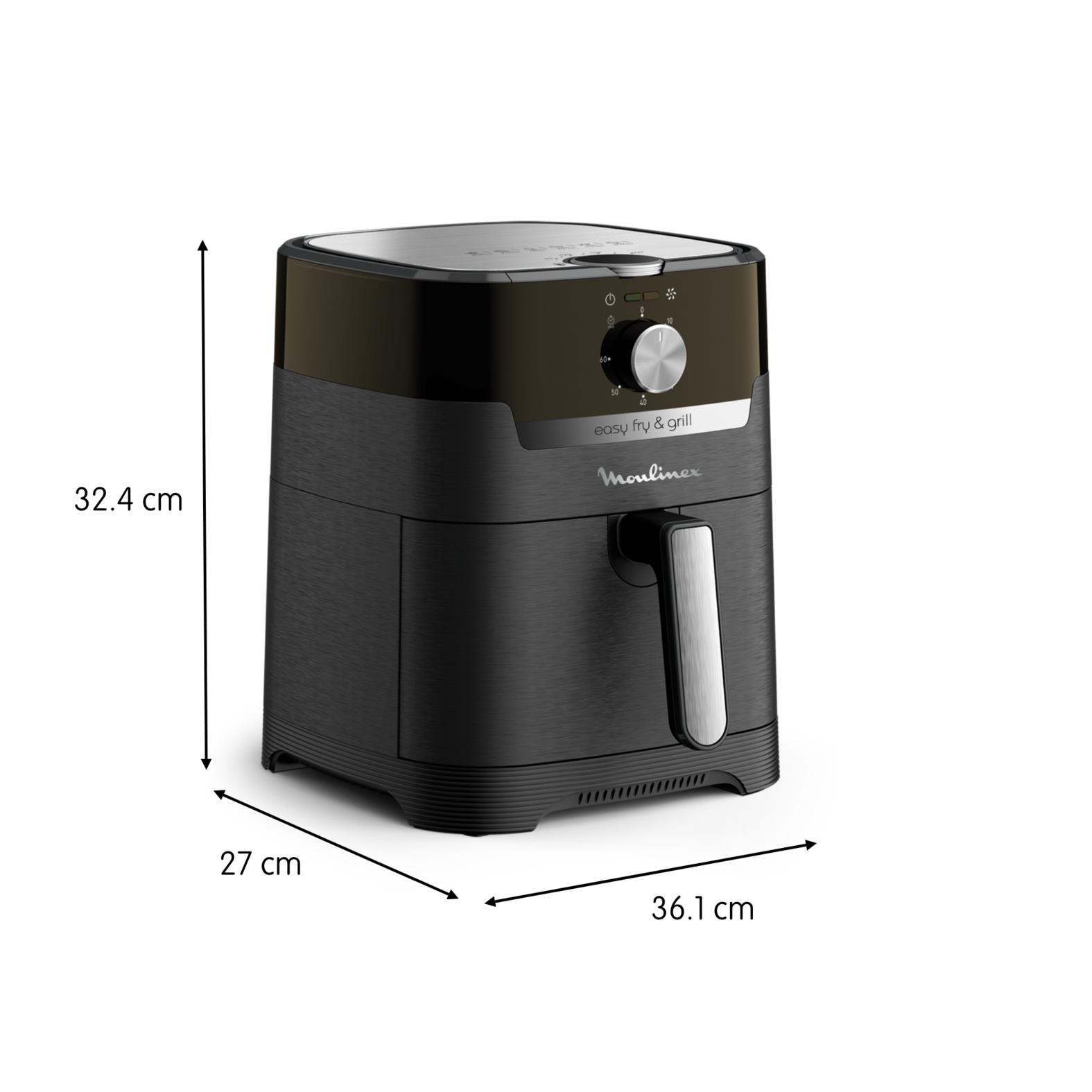 Voir la diapositive 11 : MOULINEX Friteuse électrique sans huile à air chaud 2 en 1 Easy Fry & Grill EZ501810 - Noir