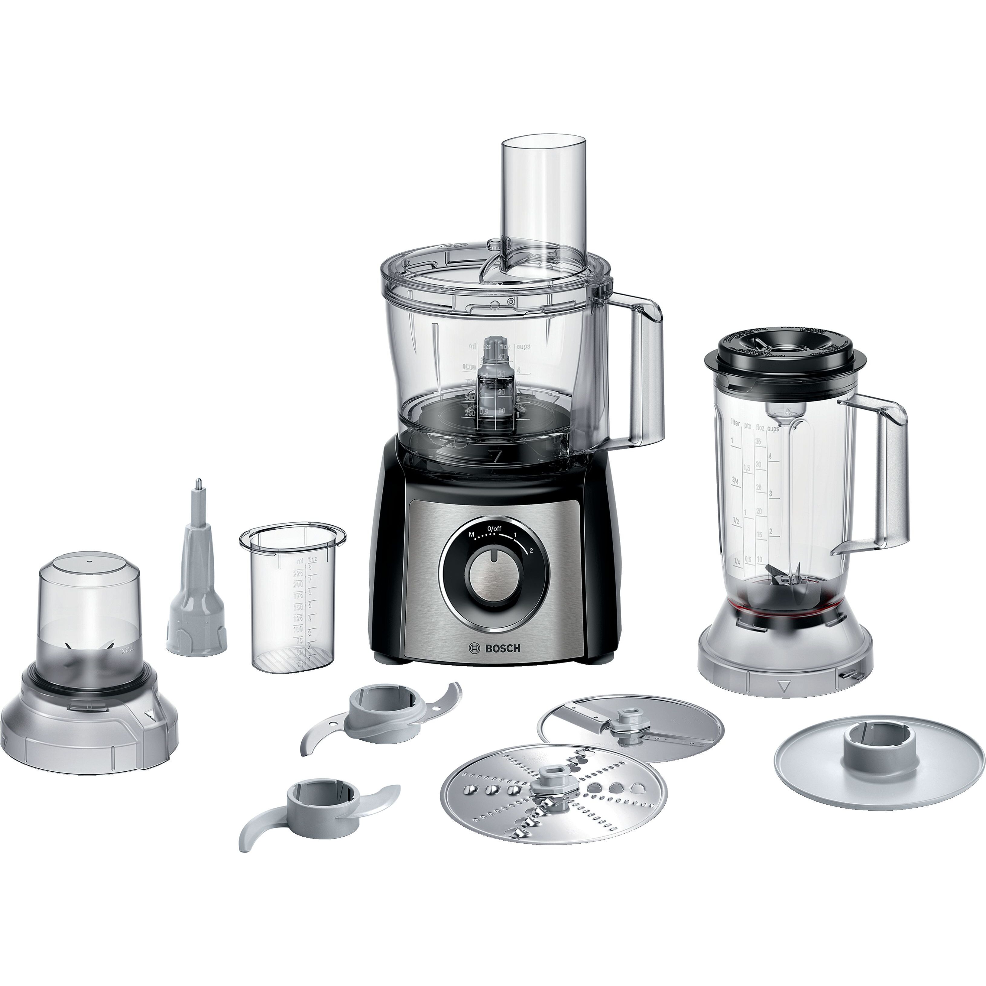 BOSCH Robot multifonction avec hachoir B1EMCM3PM1 - Noir