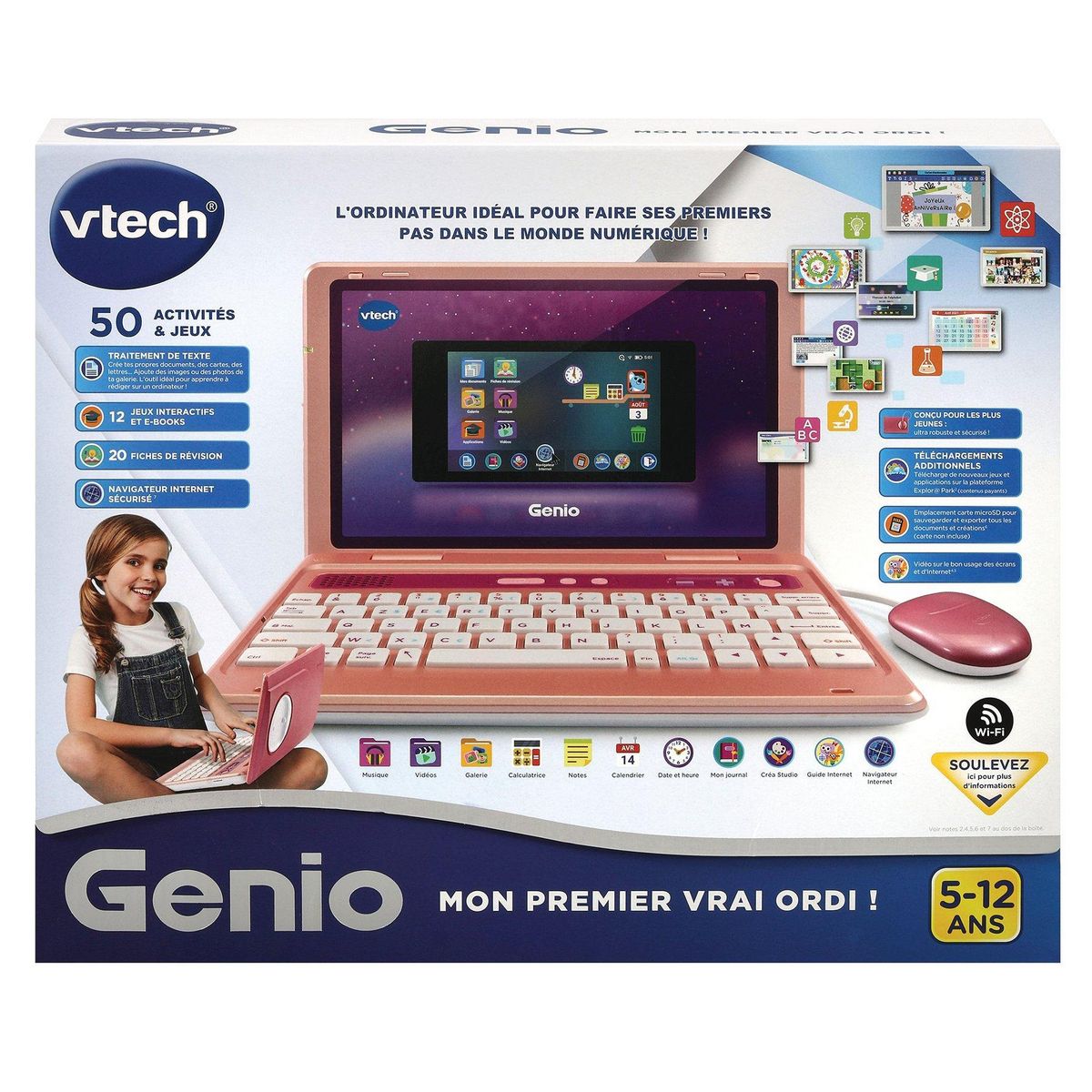 VTECH Genio, mon 1er vrai ordi - Rose